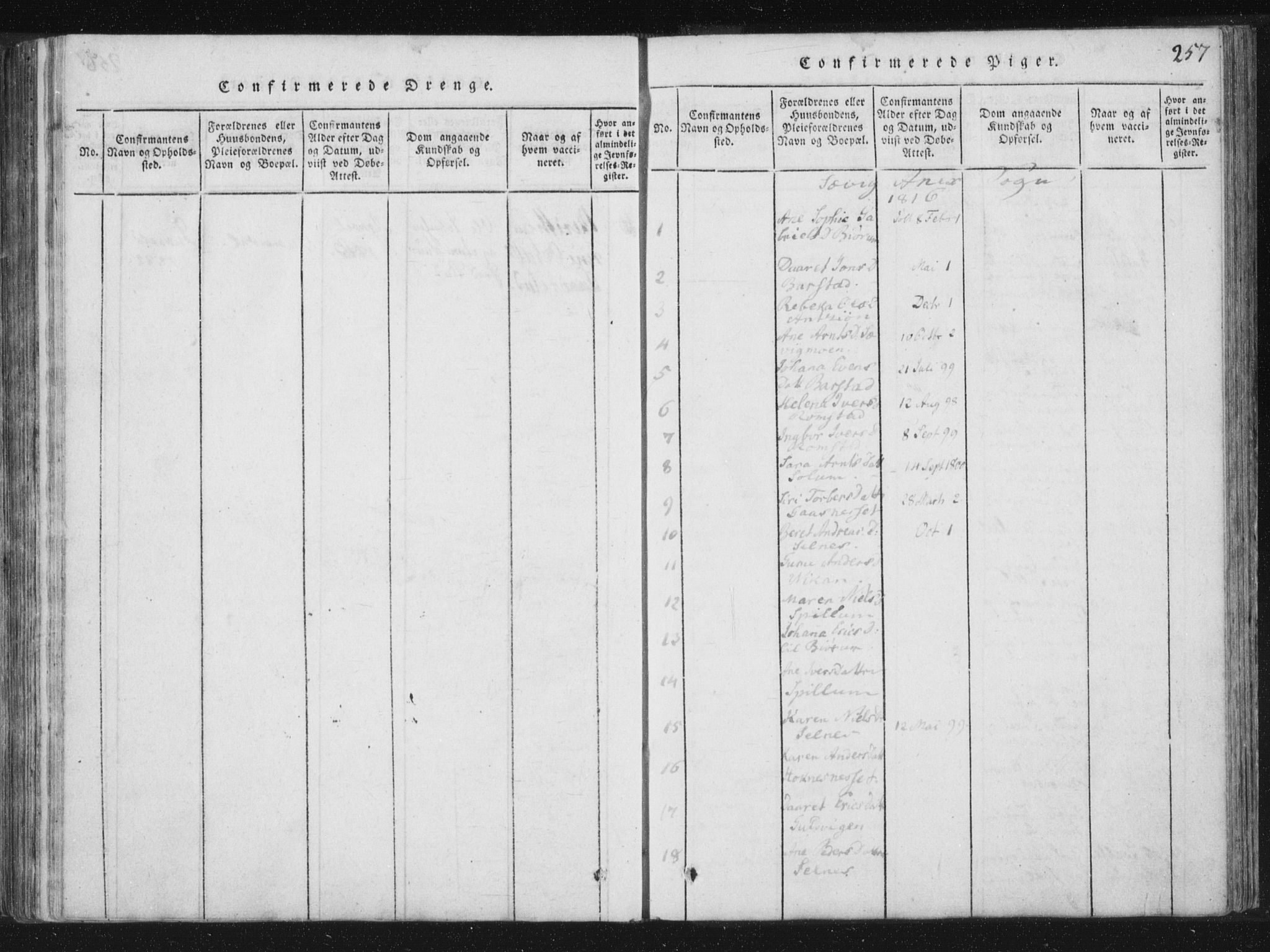 Ministerialprotokoller, klokkerbøker og fødselsregistre - Nord-Trøndelag, SAT/A-1458/773/L0609: Parish register (official) no. 773A03 /4, 1815-1818, p. 257