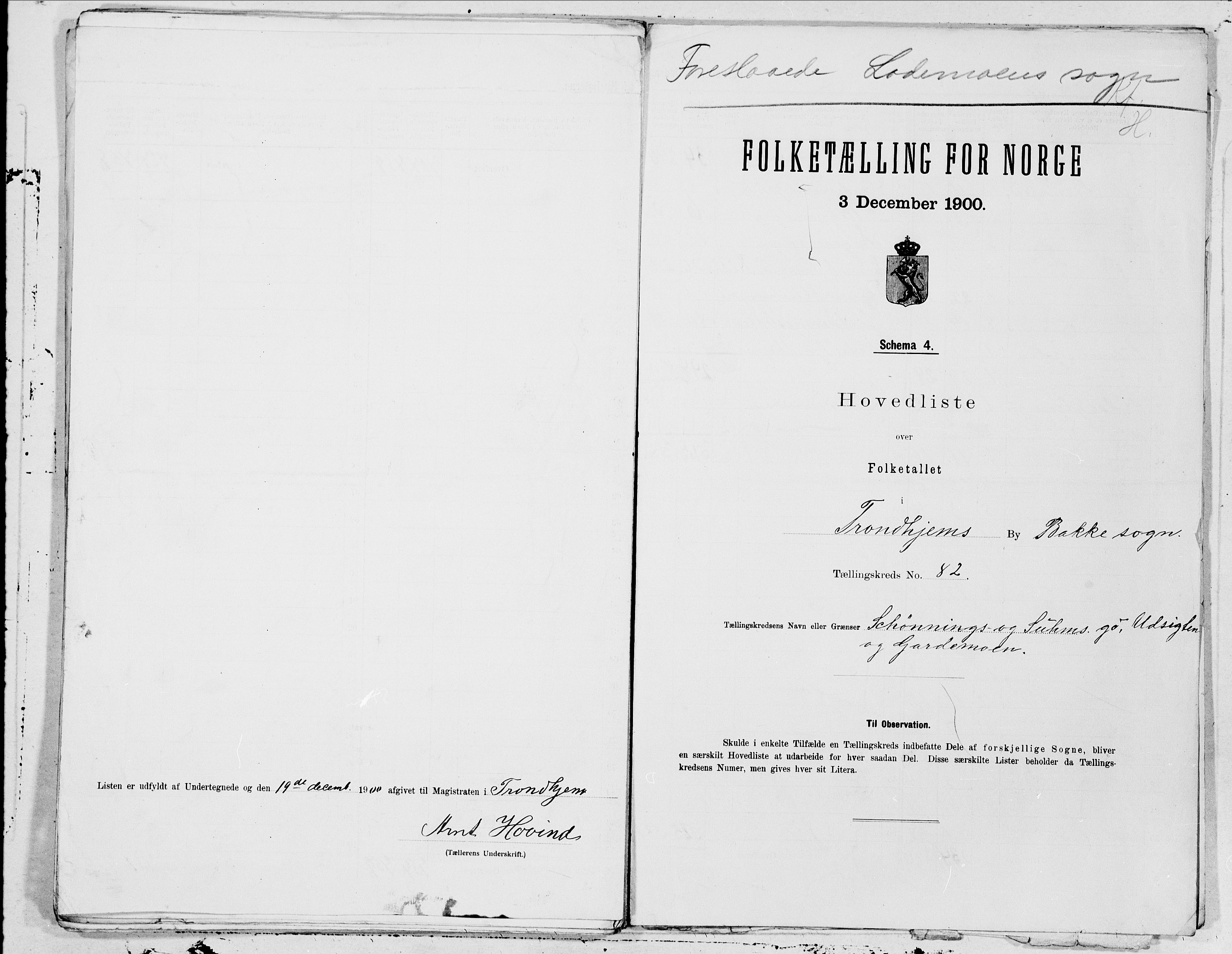 SAT, 1900 census for Trondheim, 1900, p. 163