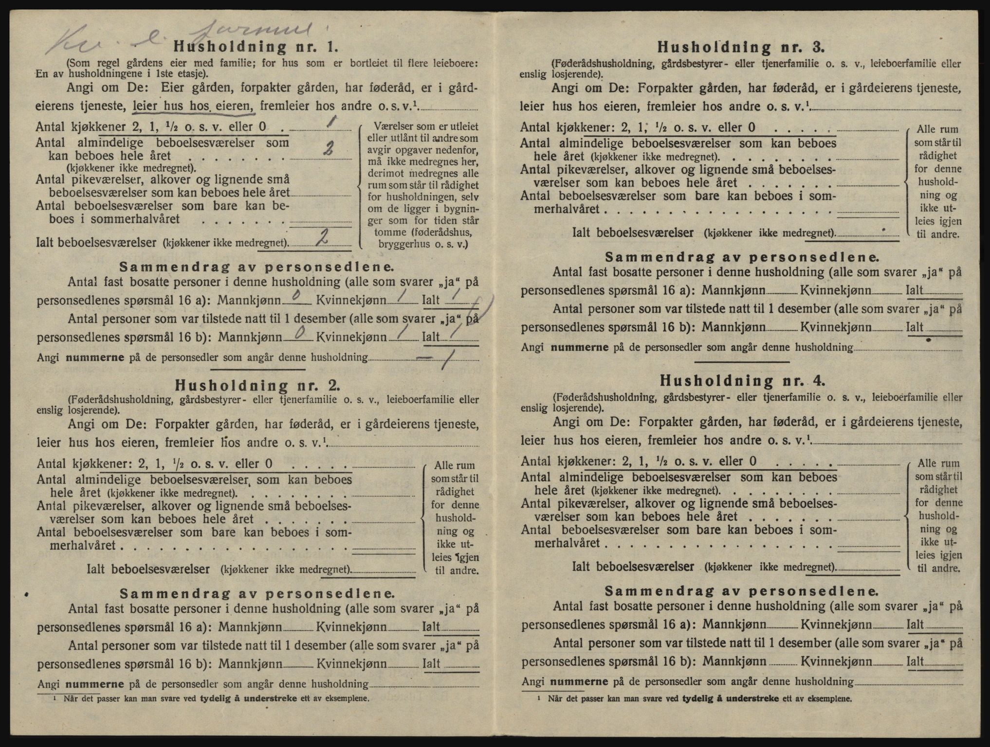 SAO, 1920 census for Glemmen, 1920, p. 900