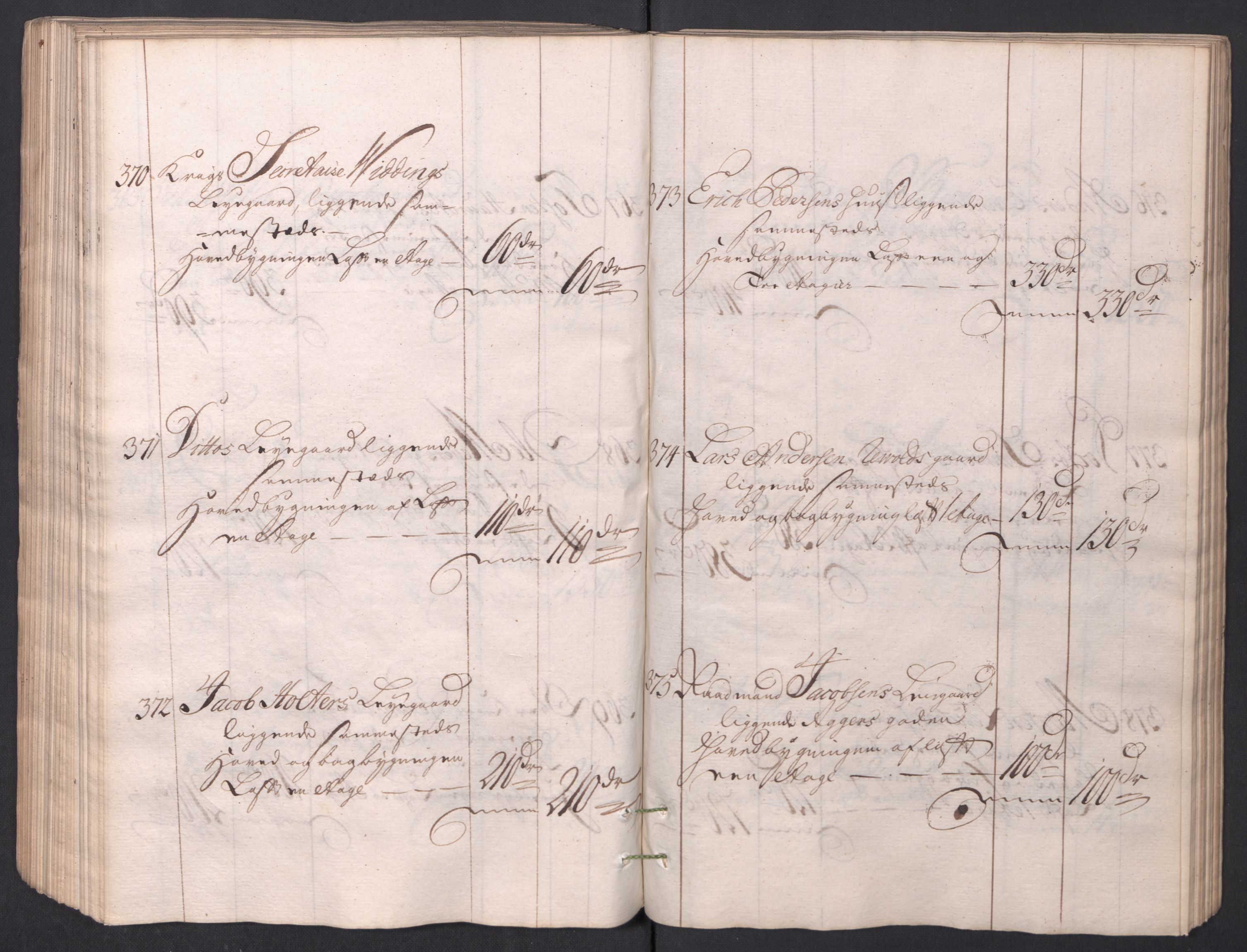 Kristiania stiftamt, AV/SAO-A-10386/I/Ia/L0001/0002: Branntakster / Christiania, 1766-1767