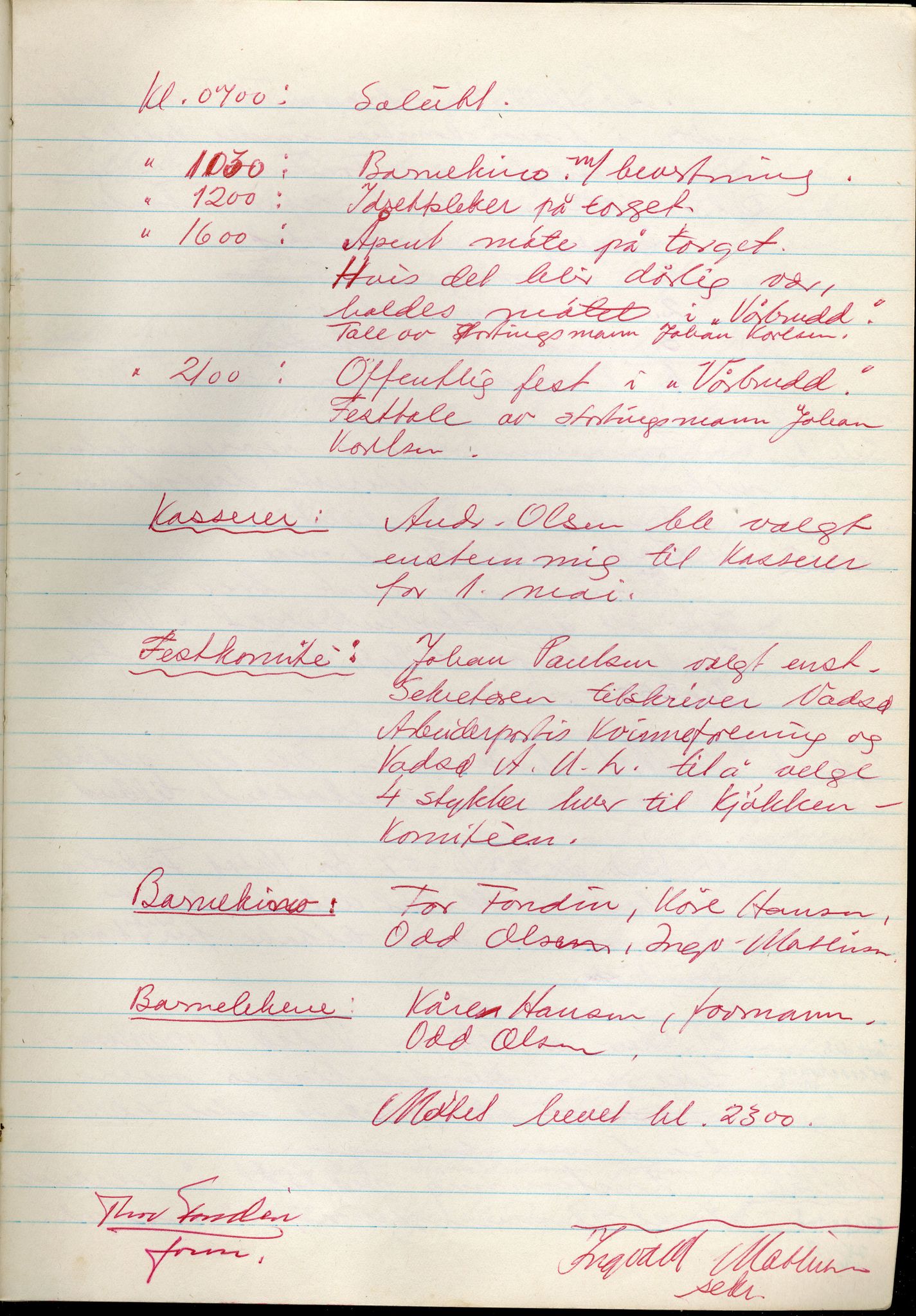 Vadsø Faglige Samorganisasjon, FMFB/A-1085/A/L0001: Styreprotokoll, 1951-1964, p. 108