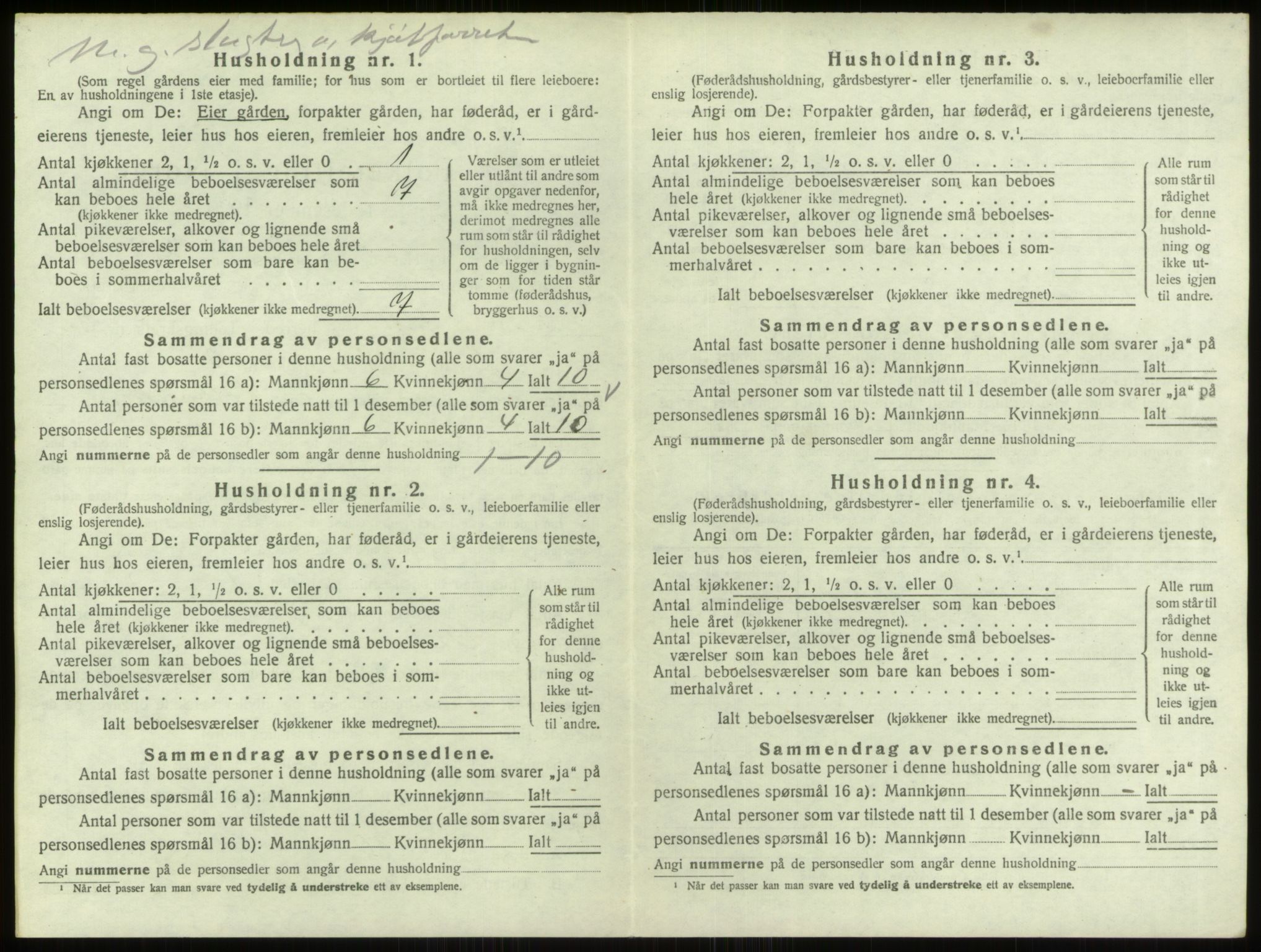 SAO, 1920 census for Berg, 1920, p. 1020