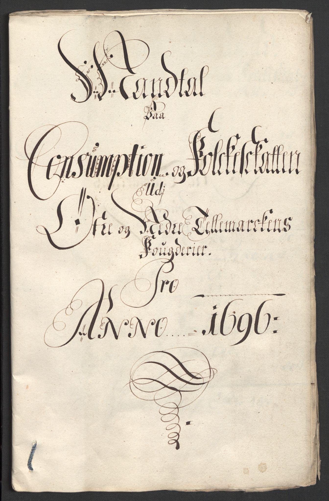 Rentekammeret inntil 1814, Reviderte regnskaper, Fogderegnskap, RA/EA-4092/R36/L2095: Fogderegnskap Øvre og Nedre Telemark og Bamble, 1696, p. 5