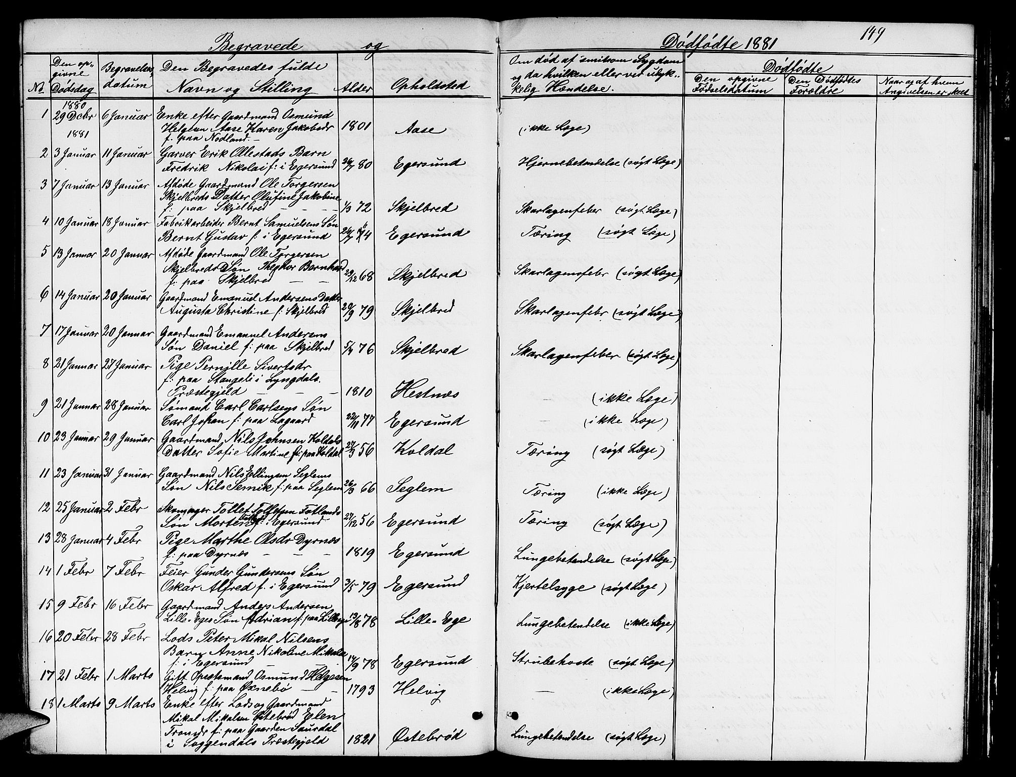 Eigersund sokneprestkontor, AV/SAST-A-101807/S09/L0005: Parish register (copy) no. B 5, 1872-1881, p. 149