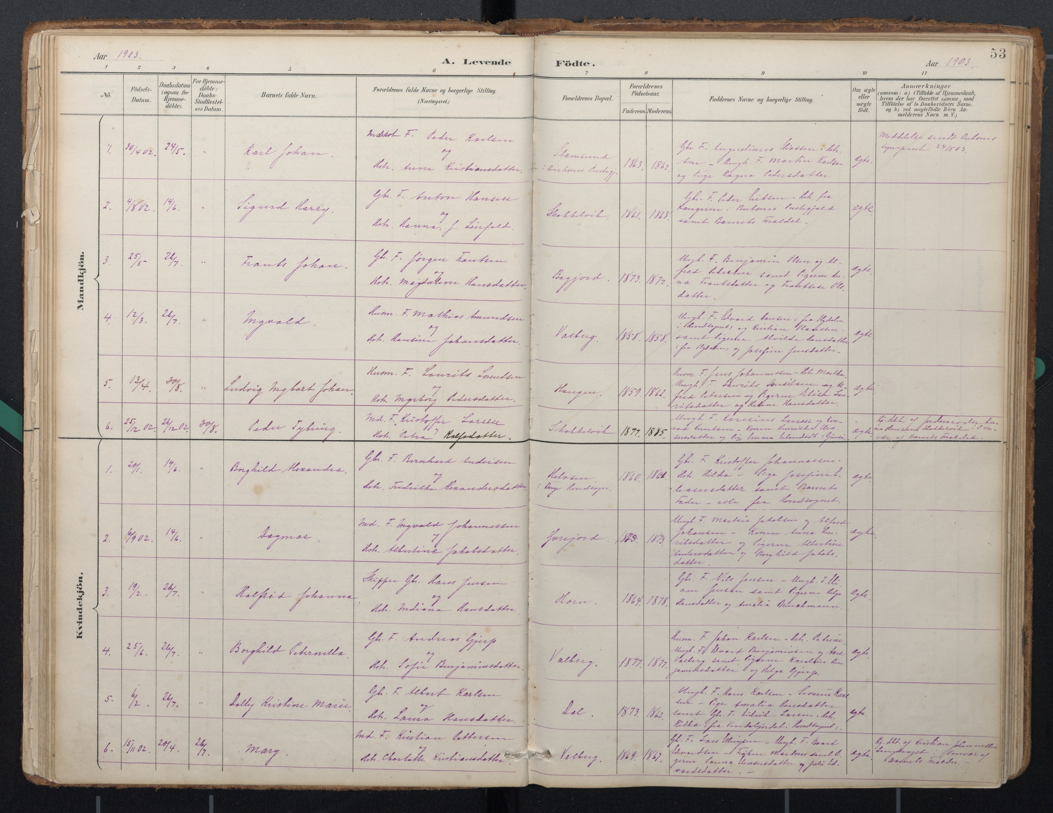 Ministerialprotokoller, klokkerbøker og fødselsregistre - Nordland, AV/SAT-A-1459/884/L1193: Parish register (official) no. 884A01, 1888-1905, p. 53