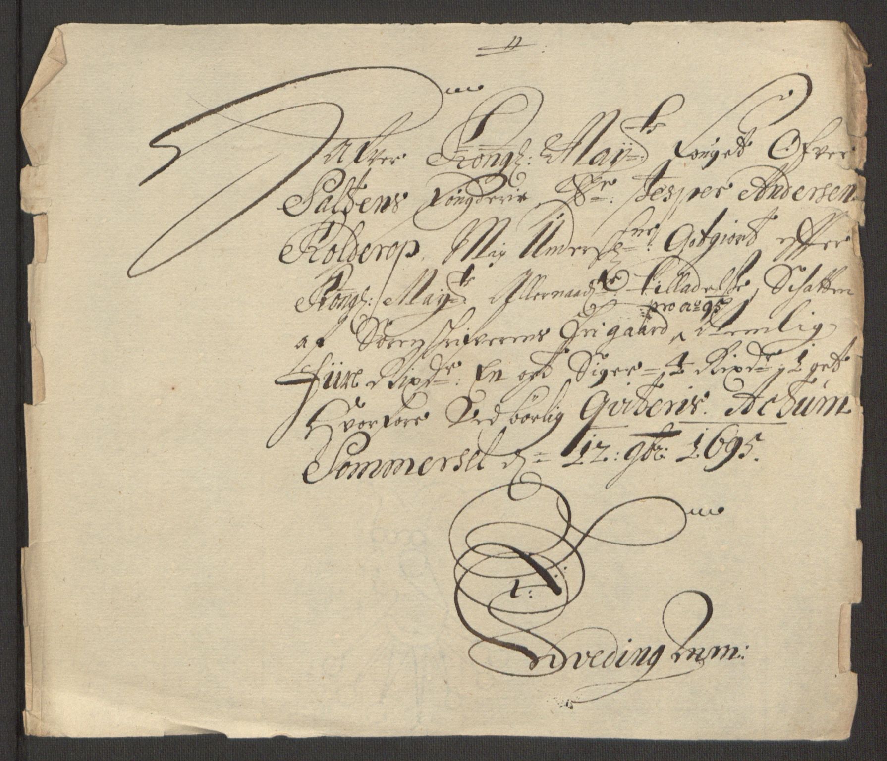 Rentekammeret inntil 1814, Reviderte regnskaper, Fogderegnskap, AV/RA-EA-4092/R66/L4578: Fogderegnskap Salten, 1694-1696, p. 188