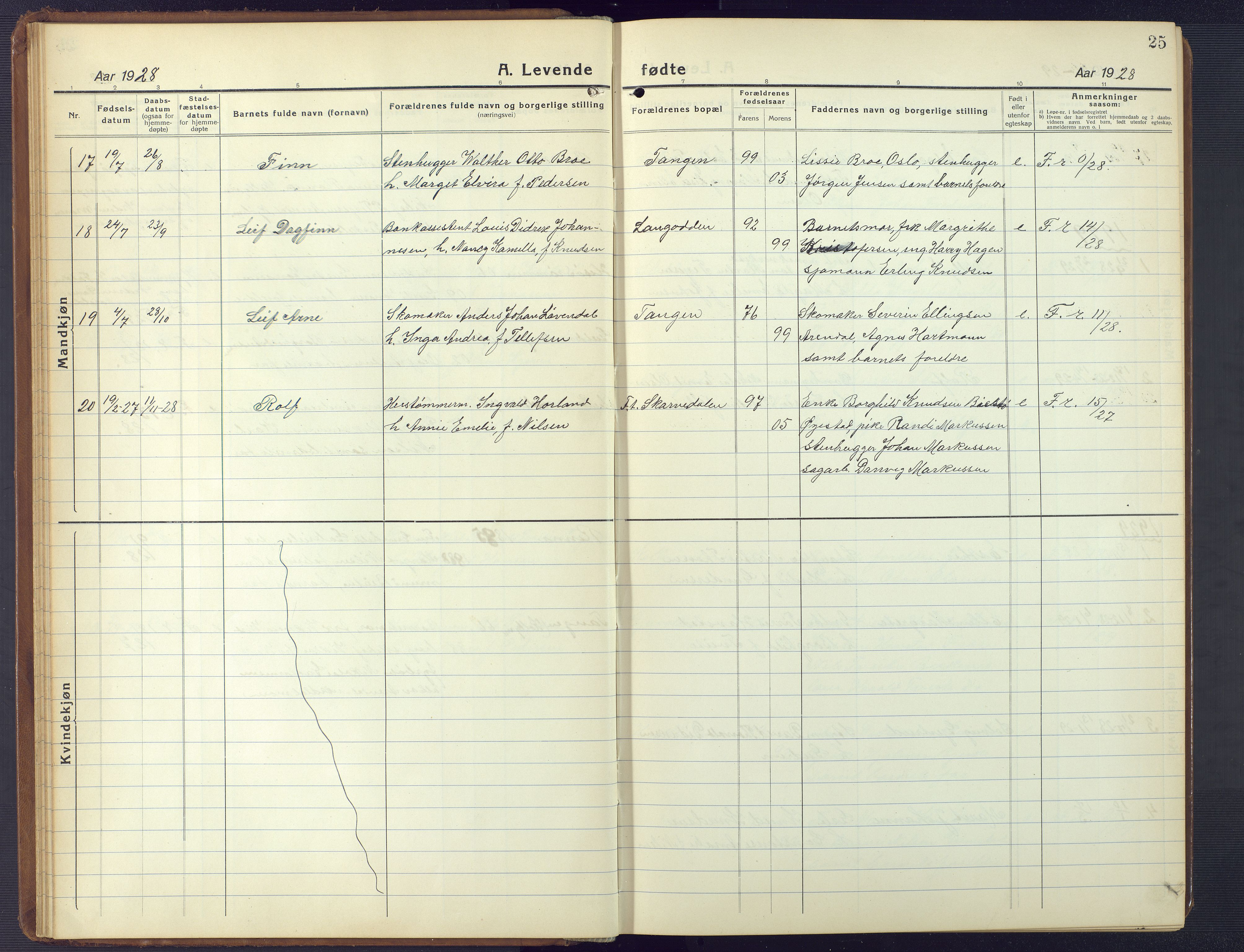 Hisøy sokneprestkontor, AV/SAK-1111-0020/F/Fb/L0005: Parish register (copy) no. B 5, 1924-1946, p. 25