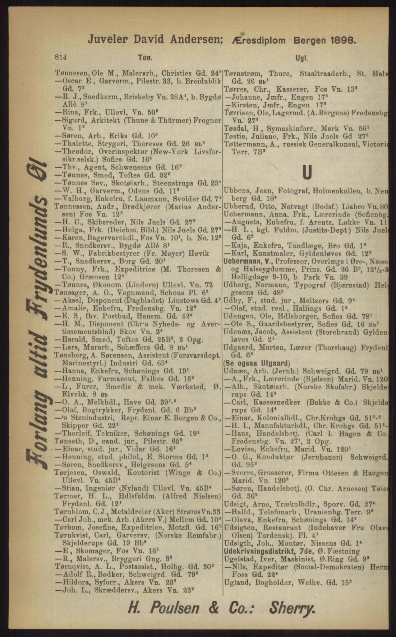 Kristiania/Oslo adressebok, PUBL/-, 1903, p. 814
