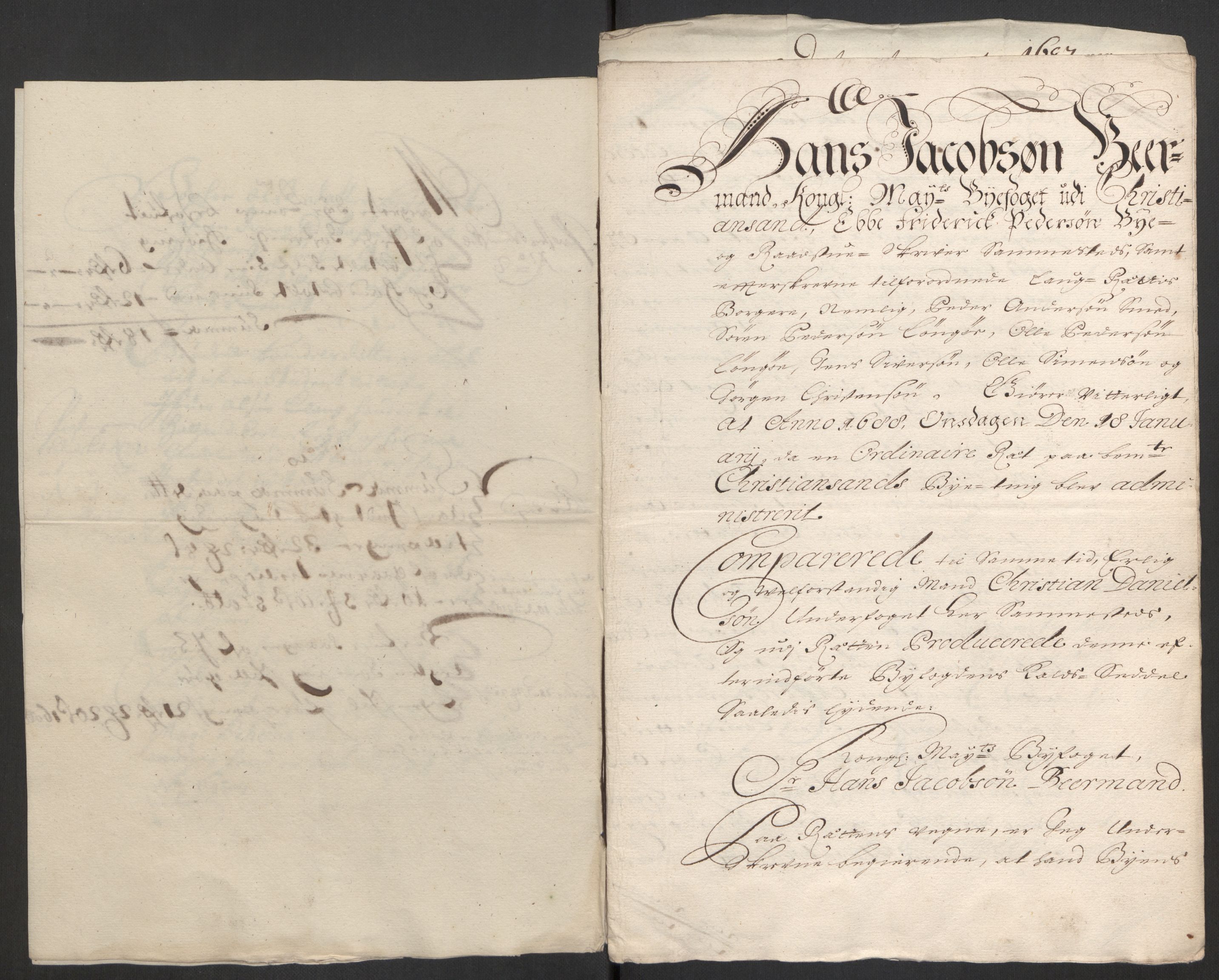 Rentekammeret inntil 1814, Reviderte regnskaper, Byregnskaper, AV/RA-EA-4066/R/Rm/L0285: [M18] Sikt og sakefall, 1681-1718, p. 83
