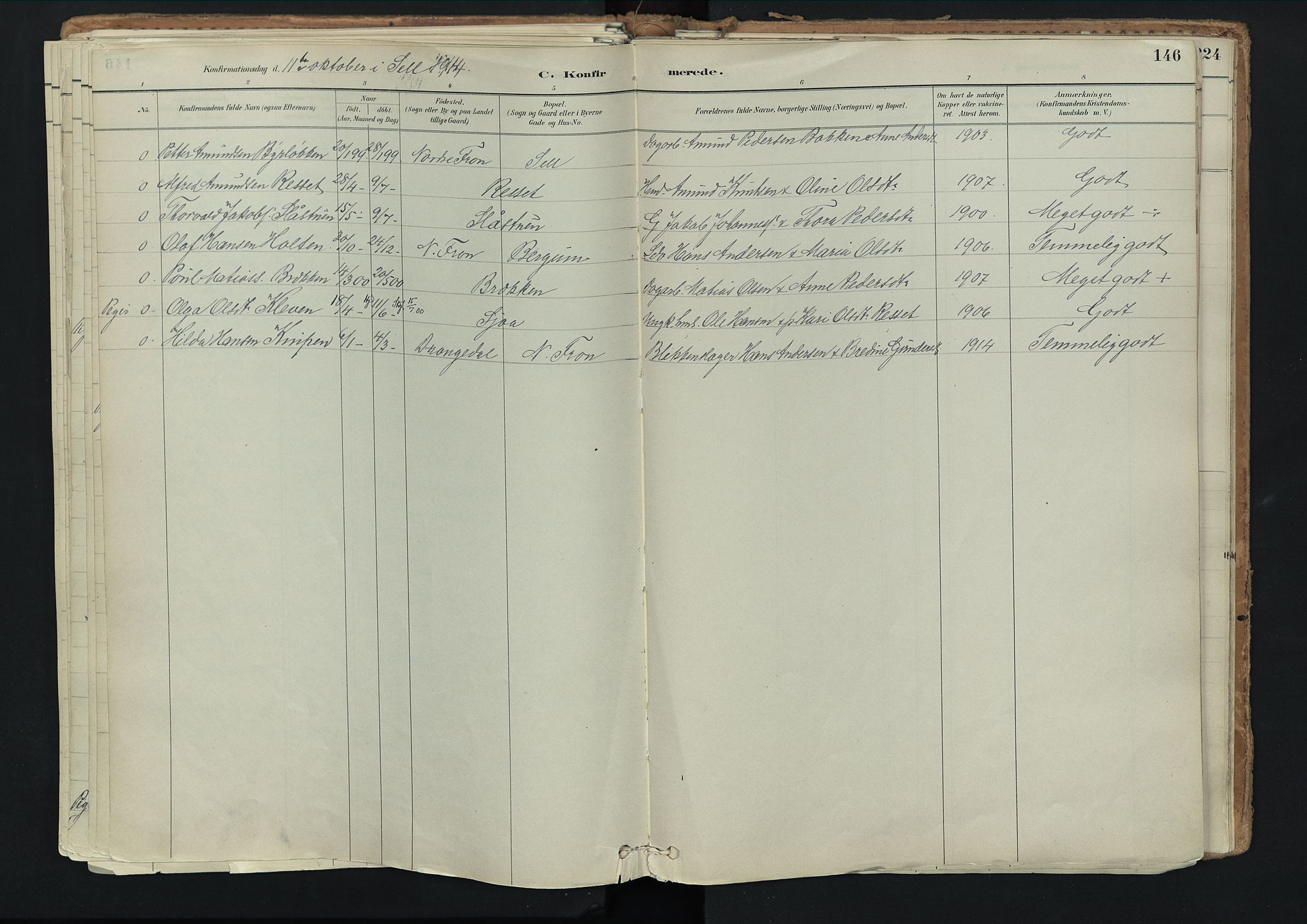 Nord-Fron prestekontor, SAH/PREST-080/H/Ha/Haa/L0003: Parish register (official) no. 3, 1884-1914, p. 146
