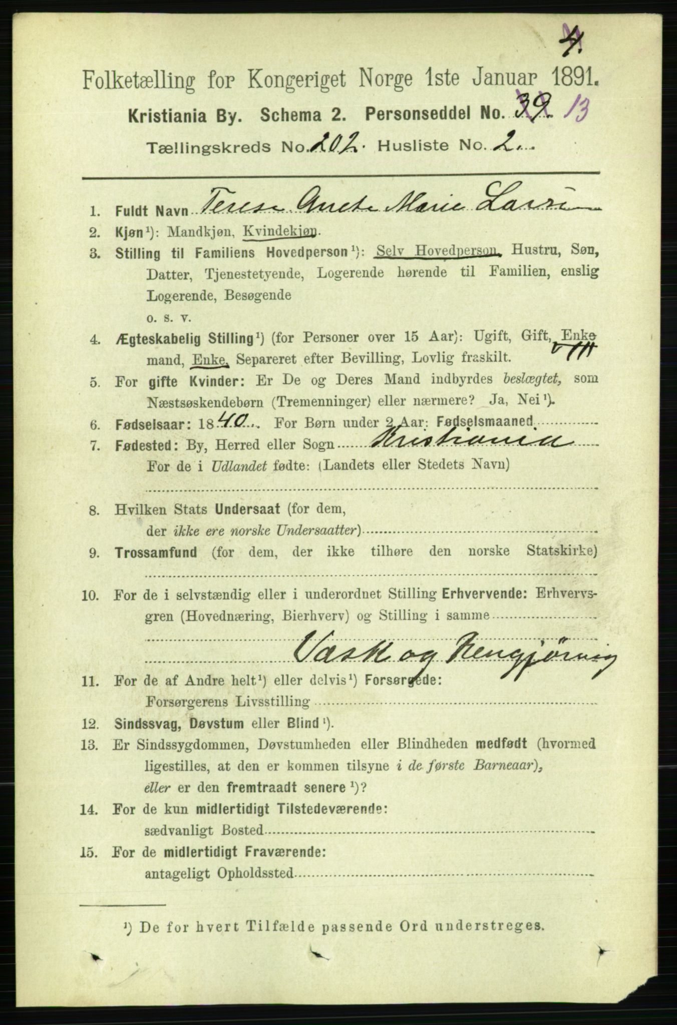 RA, 1891 census for 0301 Kristiania, 1891, p. 121559