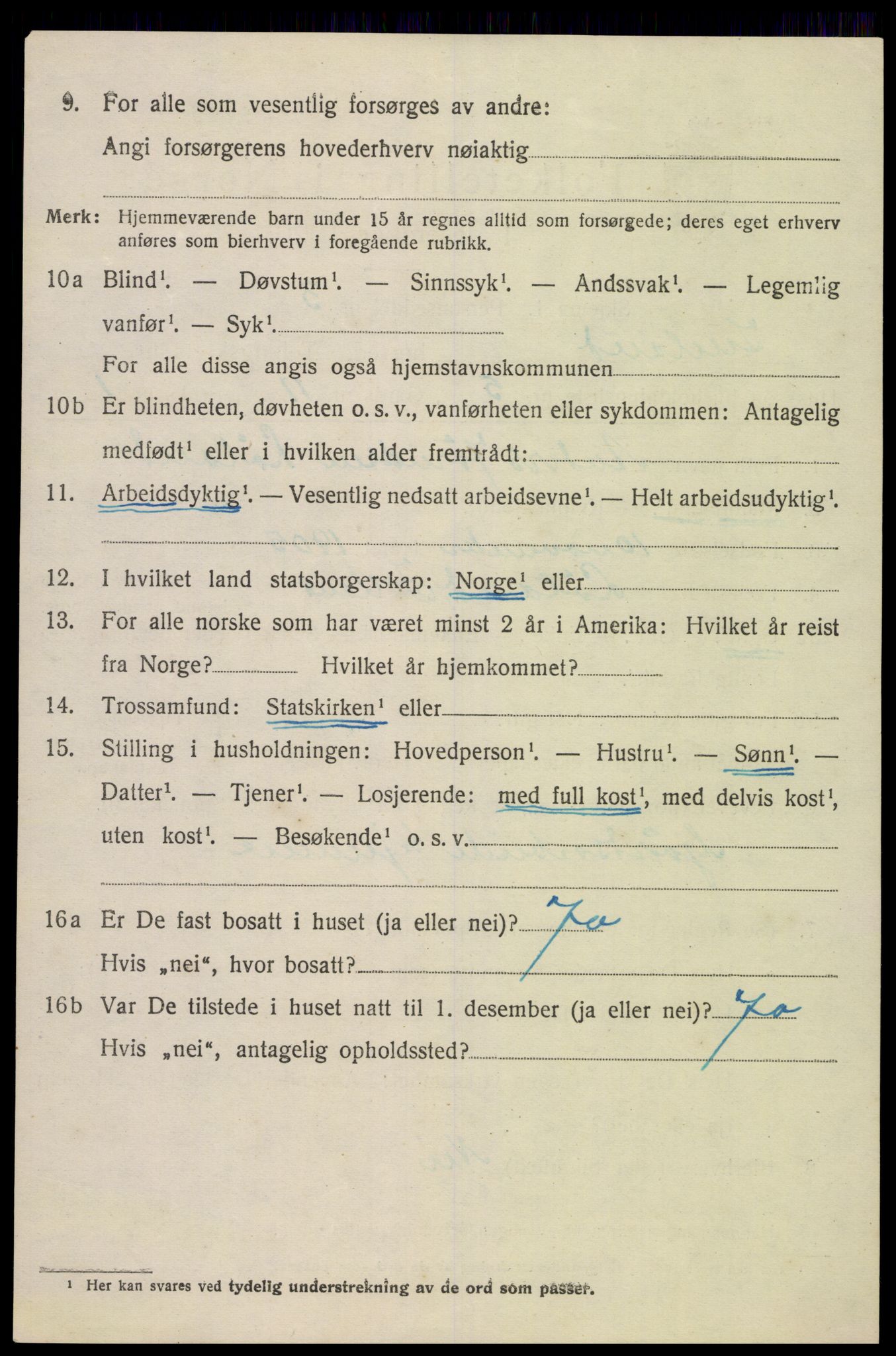 SAK, 1920 census for Iveland, 1920, p. 972