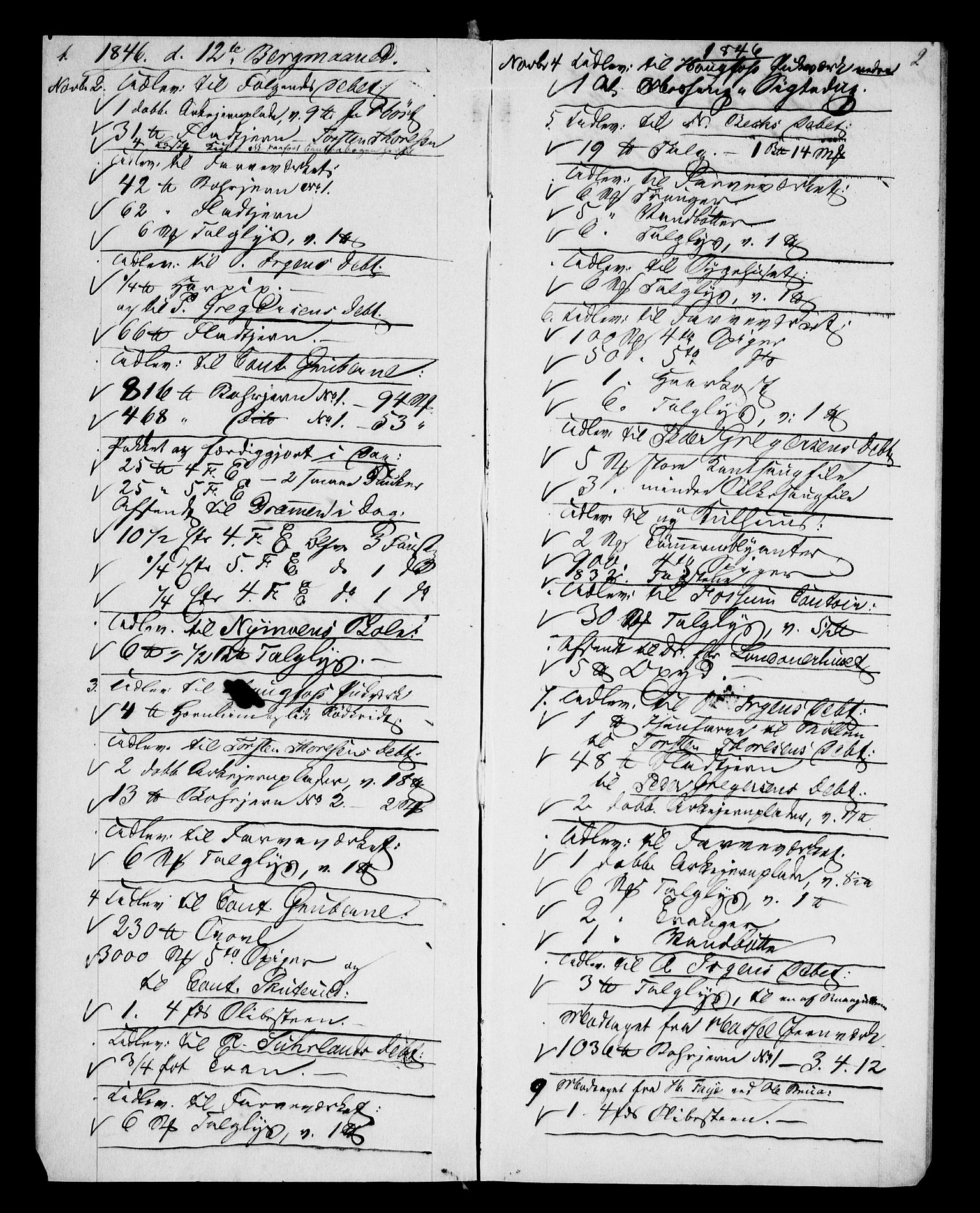 Modums Blaafarveværk, AV/RA-PA-0157/G/Gd/Gdb/L0203: Annotations Bog, Dagbok over inn- og utgående materiale, 1846-1852, p. 3