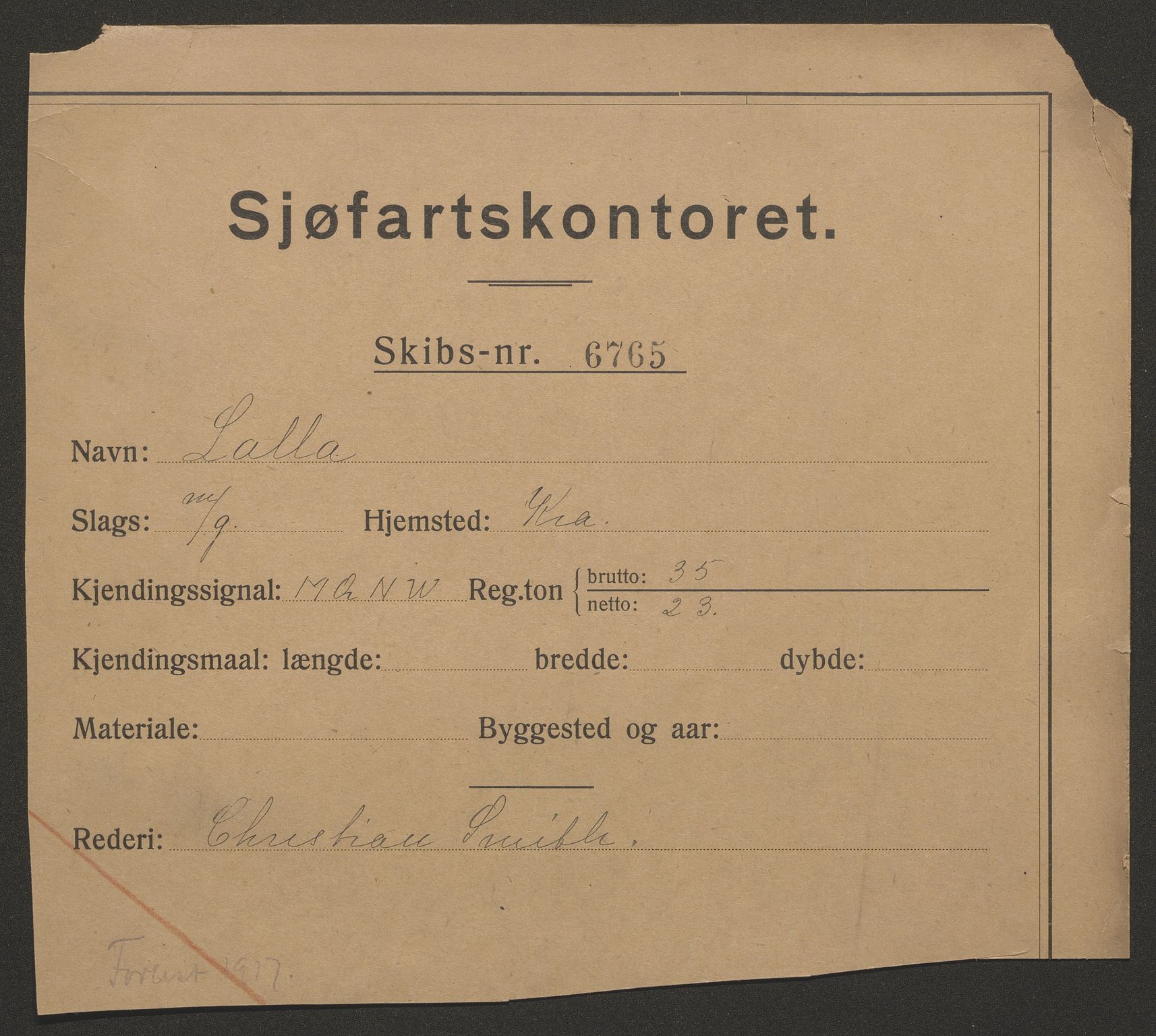 Sjøfartsdirektoratet med forløpere, skipsmapper slettede skip, AV/RA-S-4998/F/Fa/L0638: --, 1866-1933, p. 68