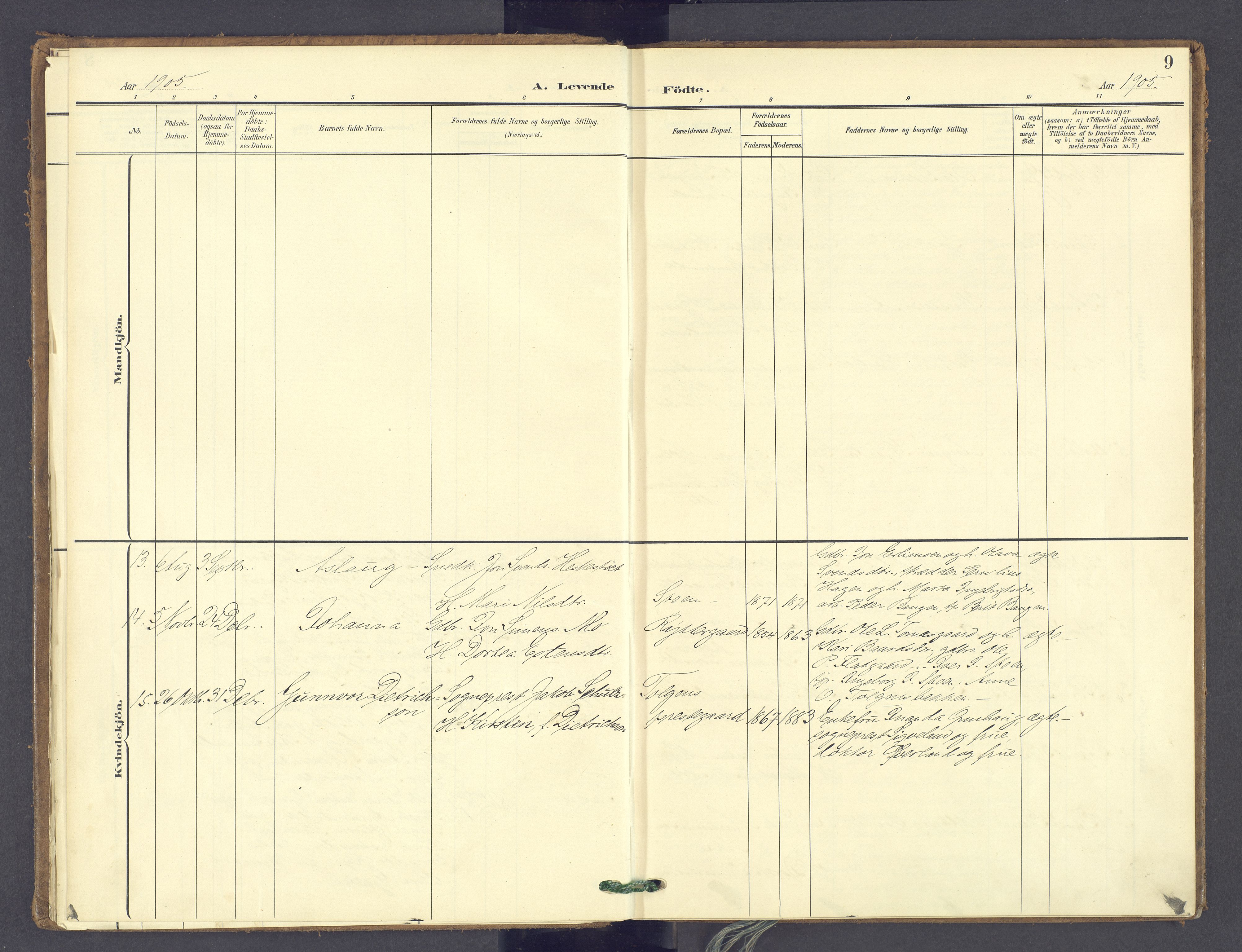 Tolga prestekontor, AV/SAH-PREST-062/K/L0014: Parish register (official) no. 14, 1903-1929, p. 9