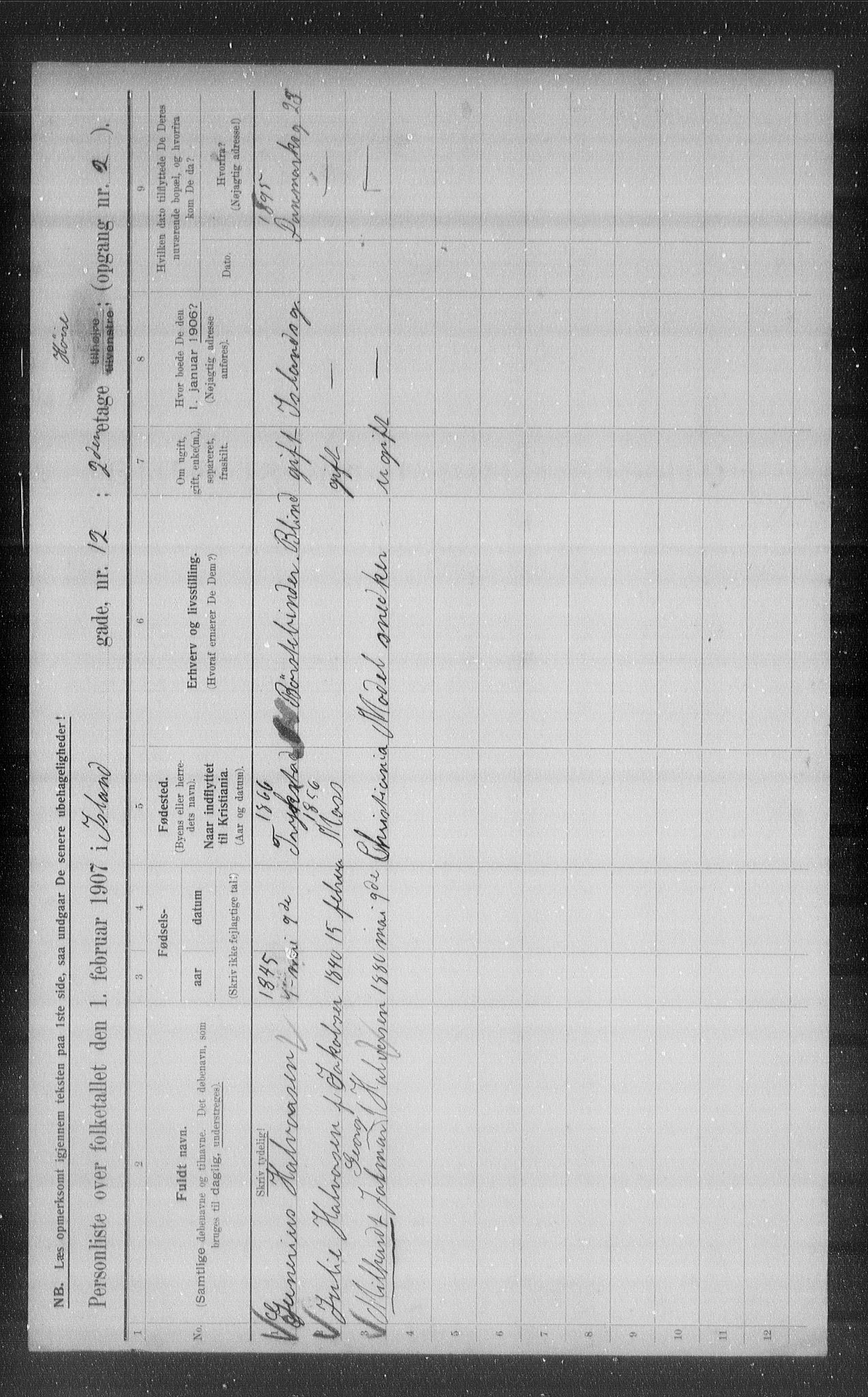 OBA, Municipal Census 1907 for Kristiania, 1907, p. 22941