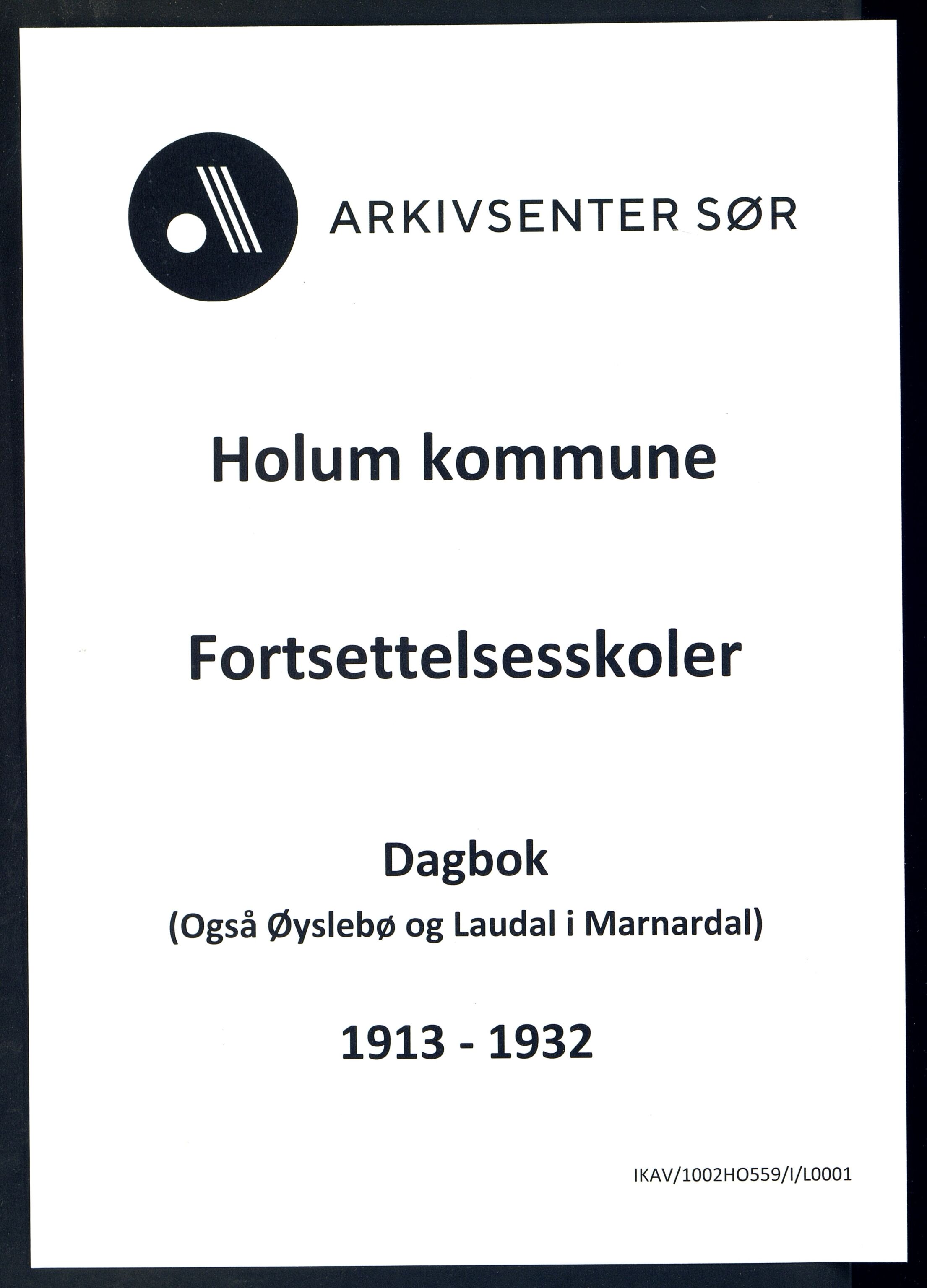 Holum kommune - Holum Prestegjelds Fortsettelseskoler, ARKSOR/1002HO559/I/L0001: Dagbok, 1913-1932