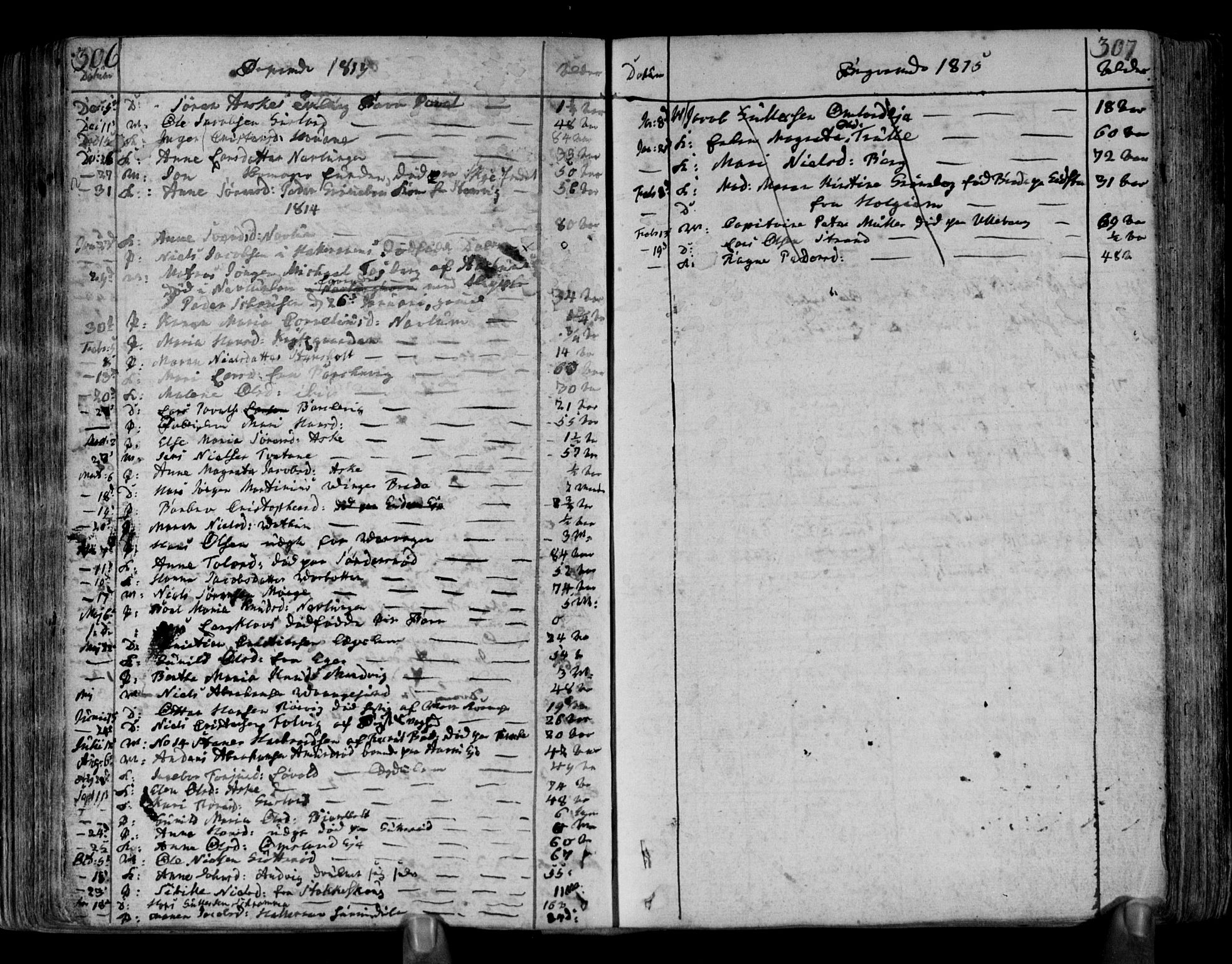 Brunlanes kirkebøker, SAKO/A-342/F/Fa/L0002: Parish register (official) no. I 2, 1802-1834, p. 306-307