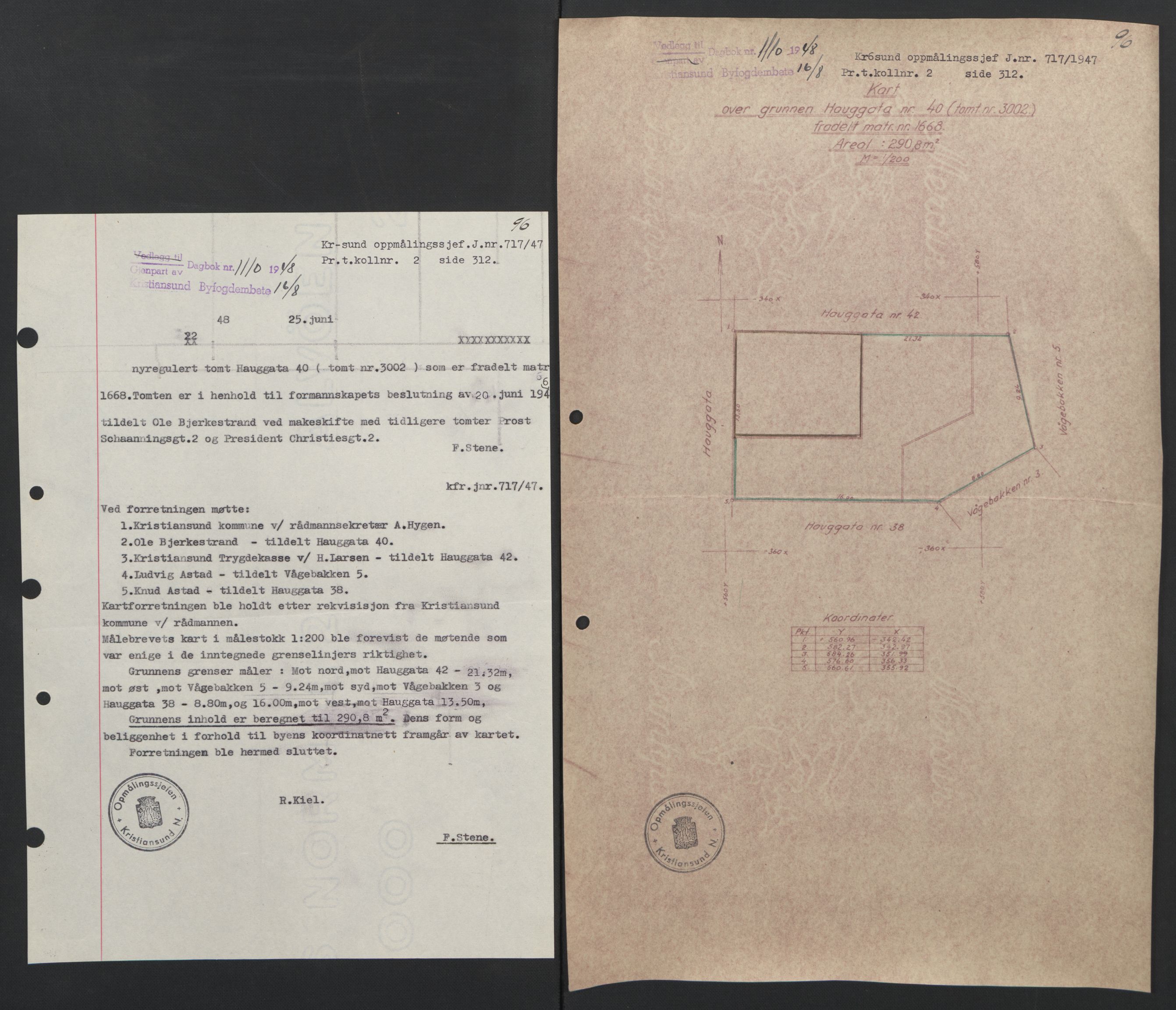 Kristiansund byfogd, AV/SAT-A-4587/A/27: Mortgage book no. 42, 1947-1950, Diary no: : 1110/1948