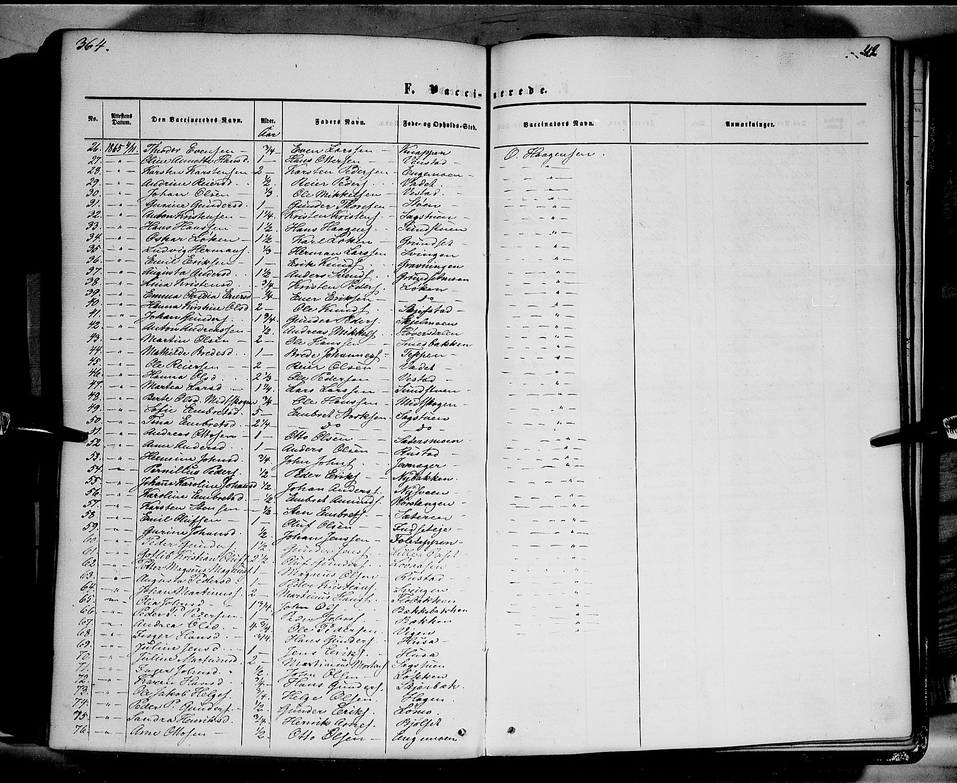 Elverum prestekontor, AV/SAH-PREST-044/H/Ha/Haa/L0010: Parish register (official) no. 10, 1857-1868, p. 364