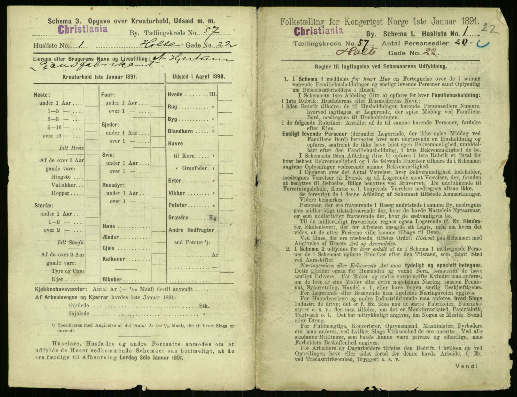 RA, 1891 census for 0301 Kristiania, 1891, p. 30418