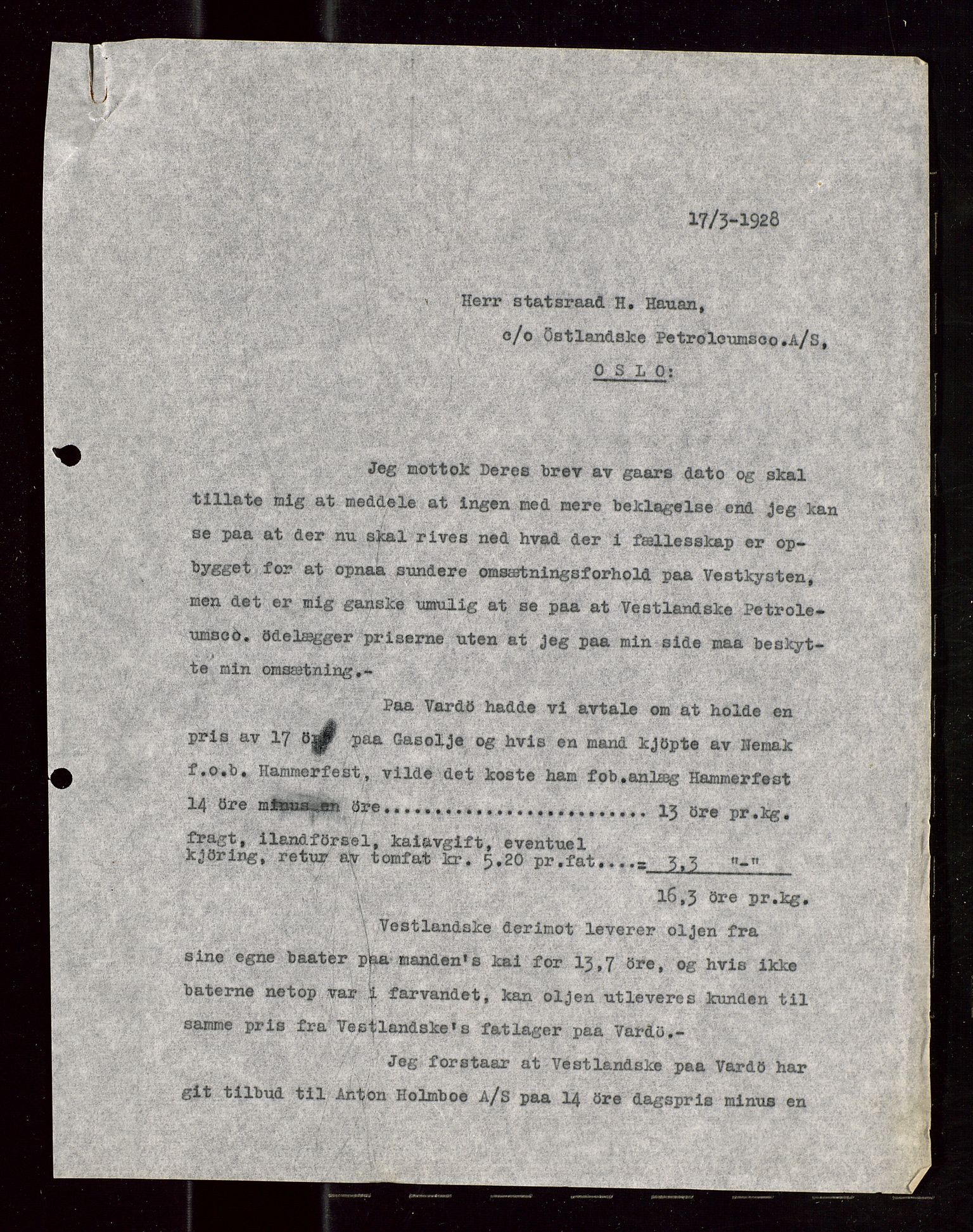 Pa 1521 - A/S Norske Shell, AV/SAST-A-101915/E/Ea/Eaa/L0015: Sjefskorrespondanse, 1928-1929, p. 53