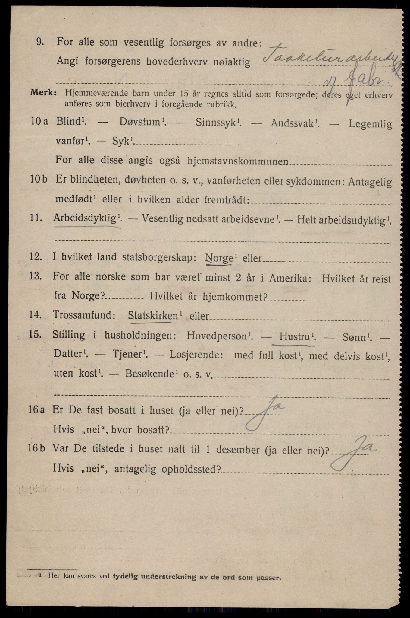 SAST, 1920 census for Skudeneshavn, 1920, p. 1403
