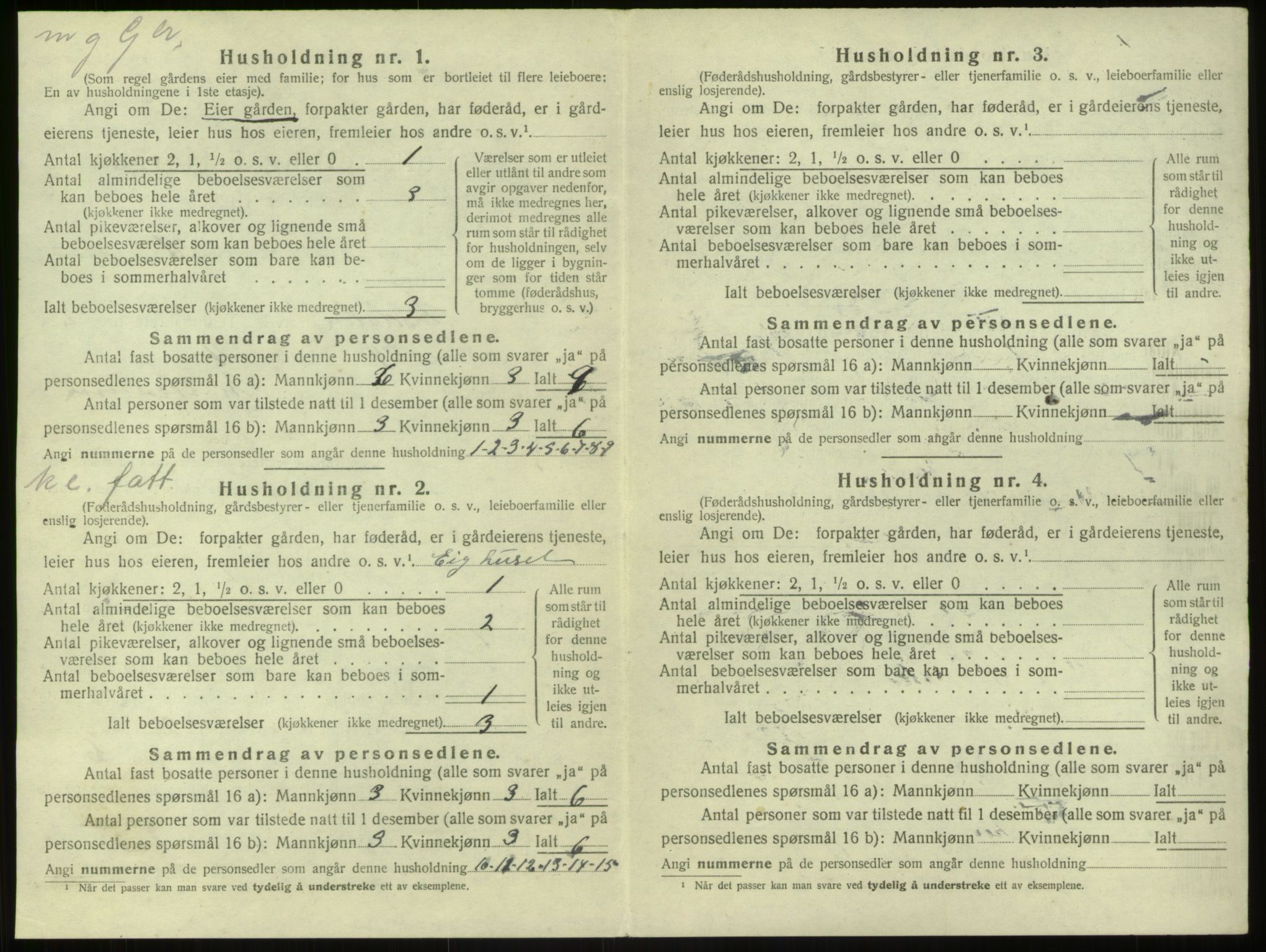 SAB, 1920 census for Modalen, 1920, p. 71