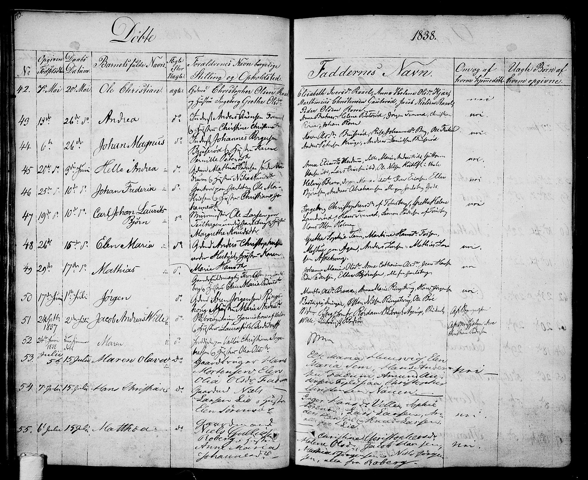 Sem kirkebøker, SAKO/A-5/F/Fa/L0005: Parish register (official) no. I 5, 1825-1842, p. 173-174