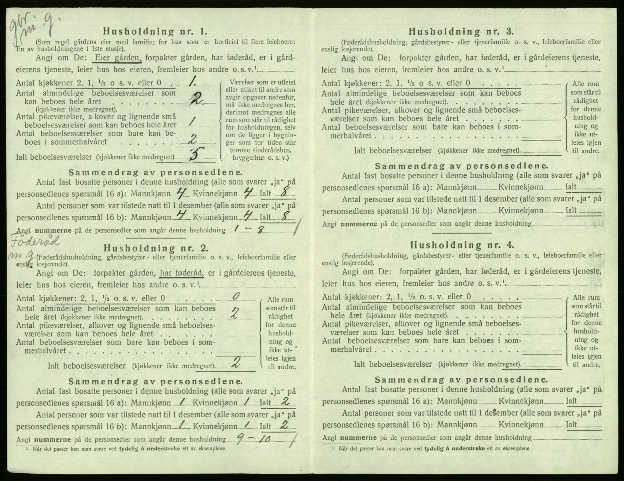 SAB, 1920 census for Kinsarvik, 1920, p. 137