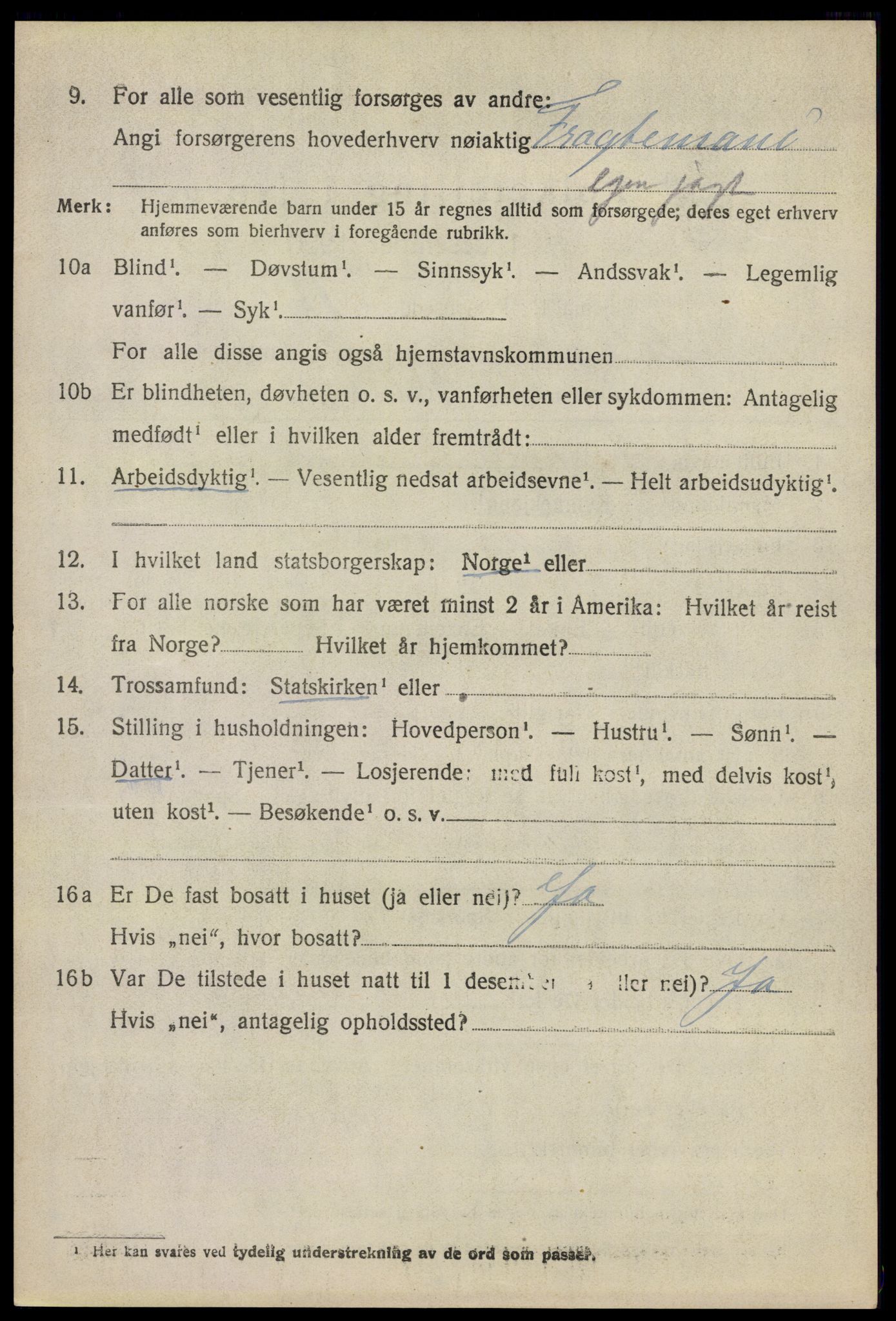 SAO, 1920 census for Moss land district, 1920, p. 6432