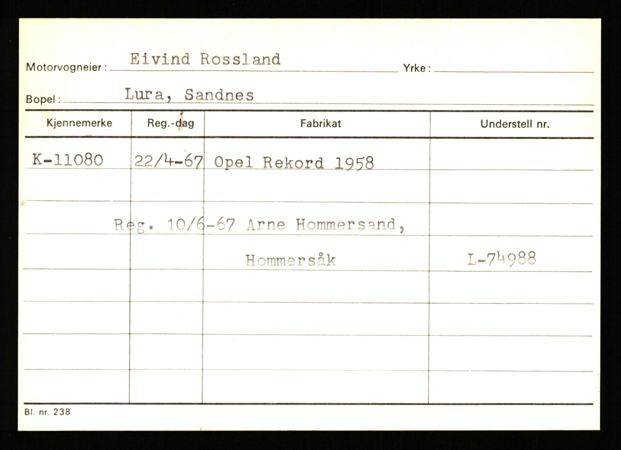 Stavanger trafikkstasjon, AV/SAST-A-101942/0/G/L0003: Registreringsnummer: 10466 - 15496, 1930-1971, p. 603