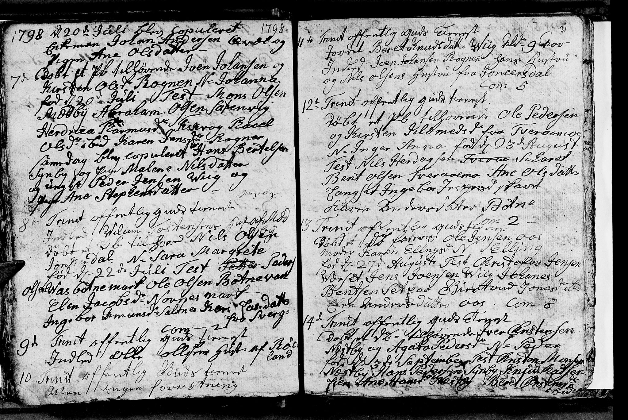 Ministerialprotokoller, klokkerbøker og fødselsregistre - Nordland, AV/SAT-A-1459/847/L0674: Parish register (copy) no. 847C02, 1793-1807, p. 31