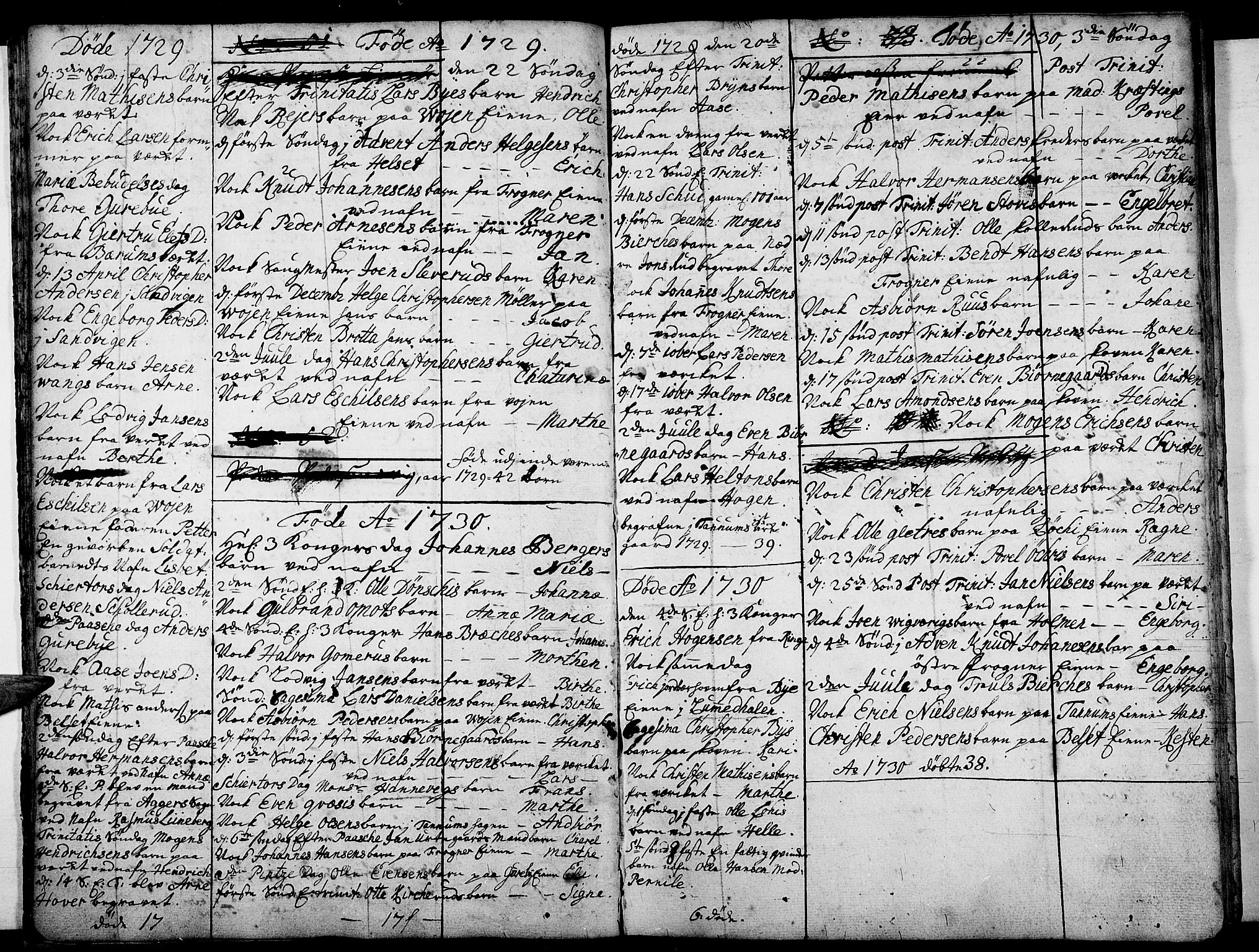 Asker prestekontor Kirkebøker, AV/SAO-A-10256a/F/Fa/L0001: Parish register (official) no. I 1, 1726-1744, p. 16