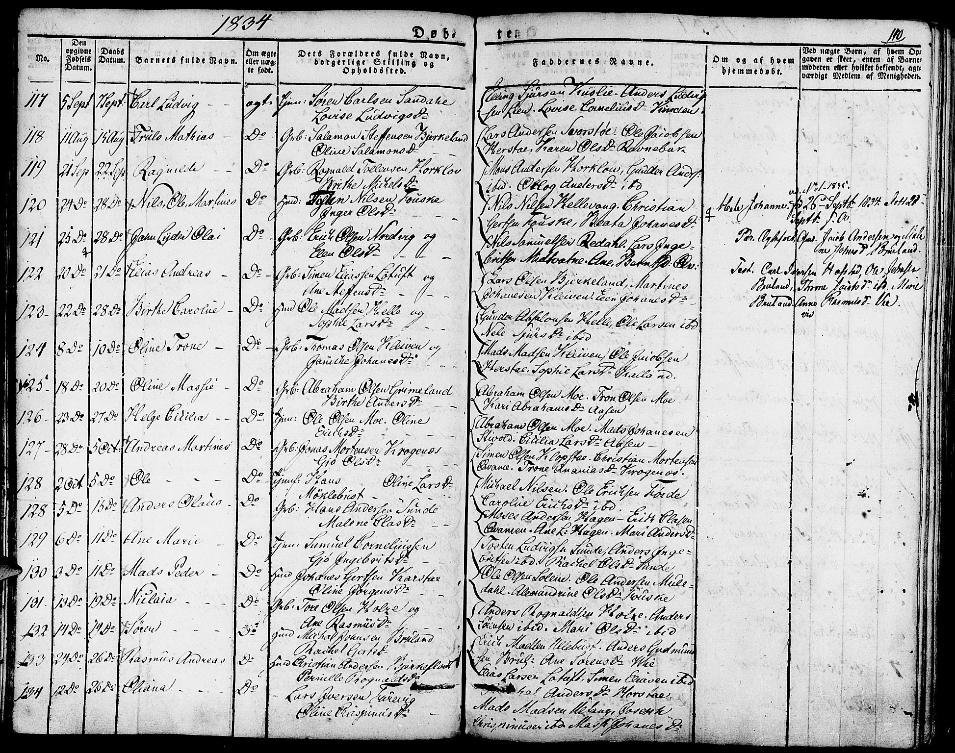 Førde sokneprestembete, AV/SAB-A-79901/H/Haa/Haaa/L0006: Parish register (official) no. A 6, 1821-1842, p. 110