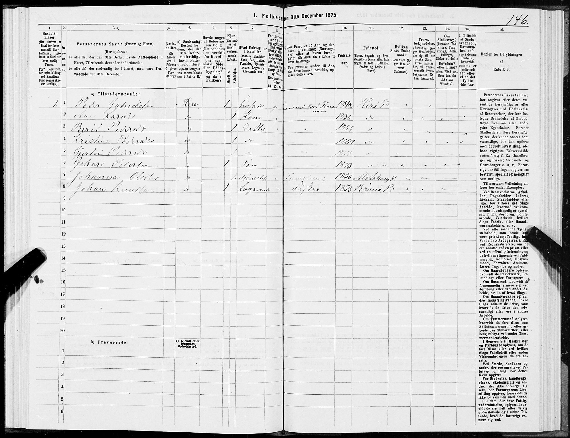 SAT, 1875 census for 1818P Herøy, 1875, p. 3146