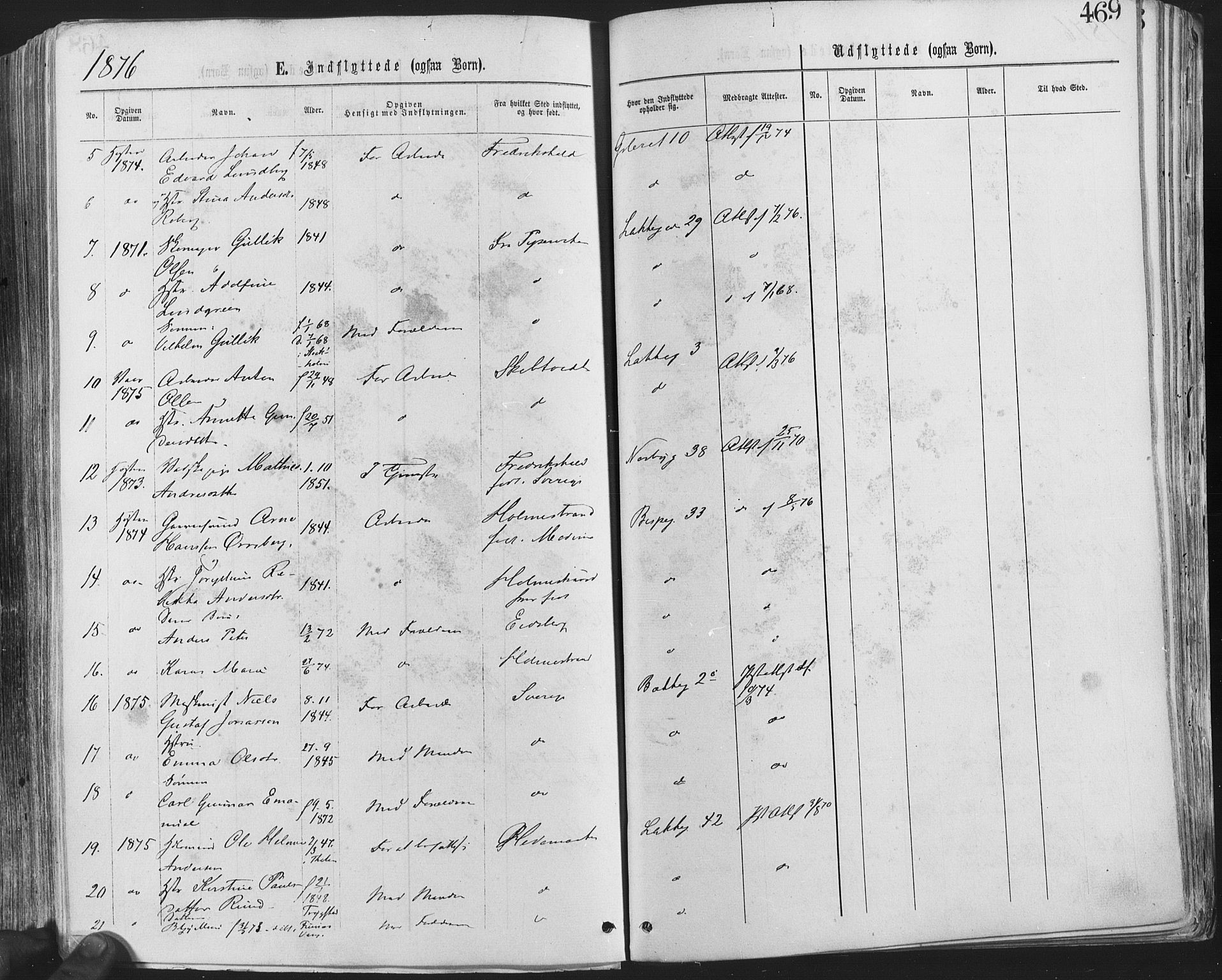 Grønland prestekontor Kirkebøker, AV/SAO-A-10848/F/Fa/L0004: Parish register (official) no. 4, 1869-1880, p. 469