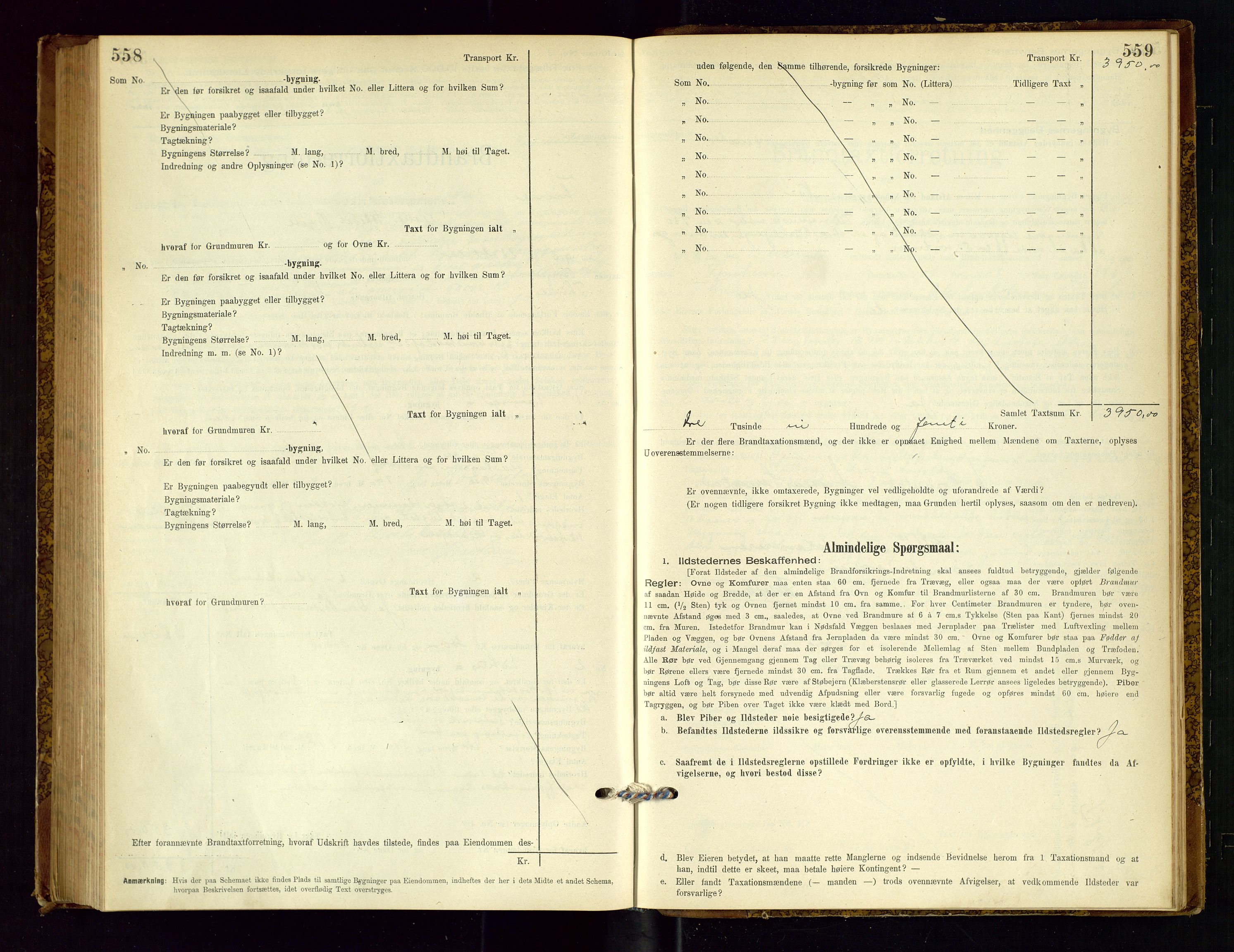 Time lensmannskontor, SAST/A-100420/Gob/L0001: Branntakstprotokoll, 1896-1914, p. 558-559