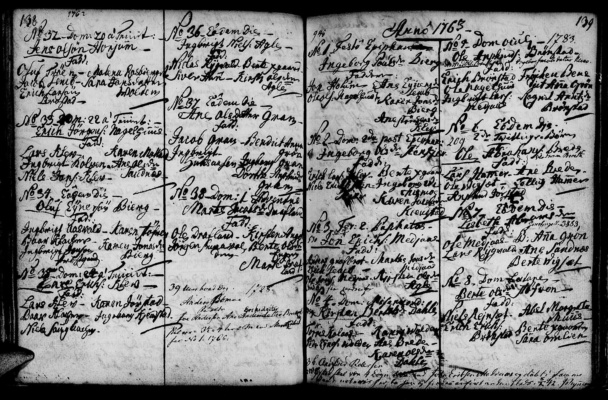 Ministerialprotokoller, klokkerbøker og fødselsregistre - Nord-Trøndelag, SAT/A-1458/749/L0467: Parish register (official) no. 749A01, 1733-1787, p. 138-139