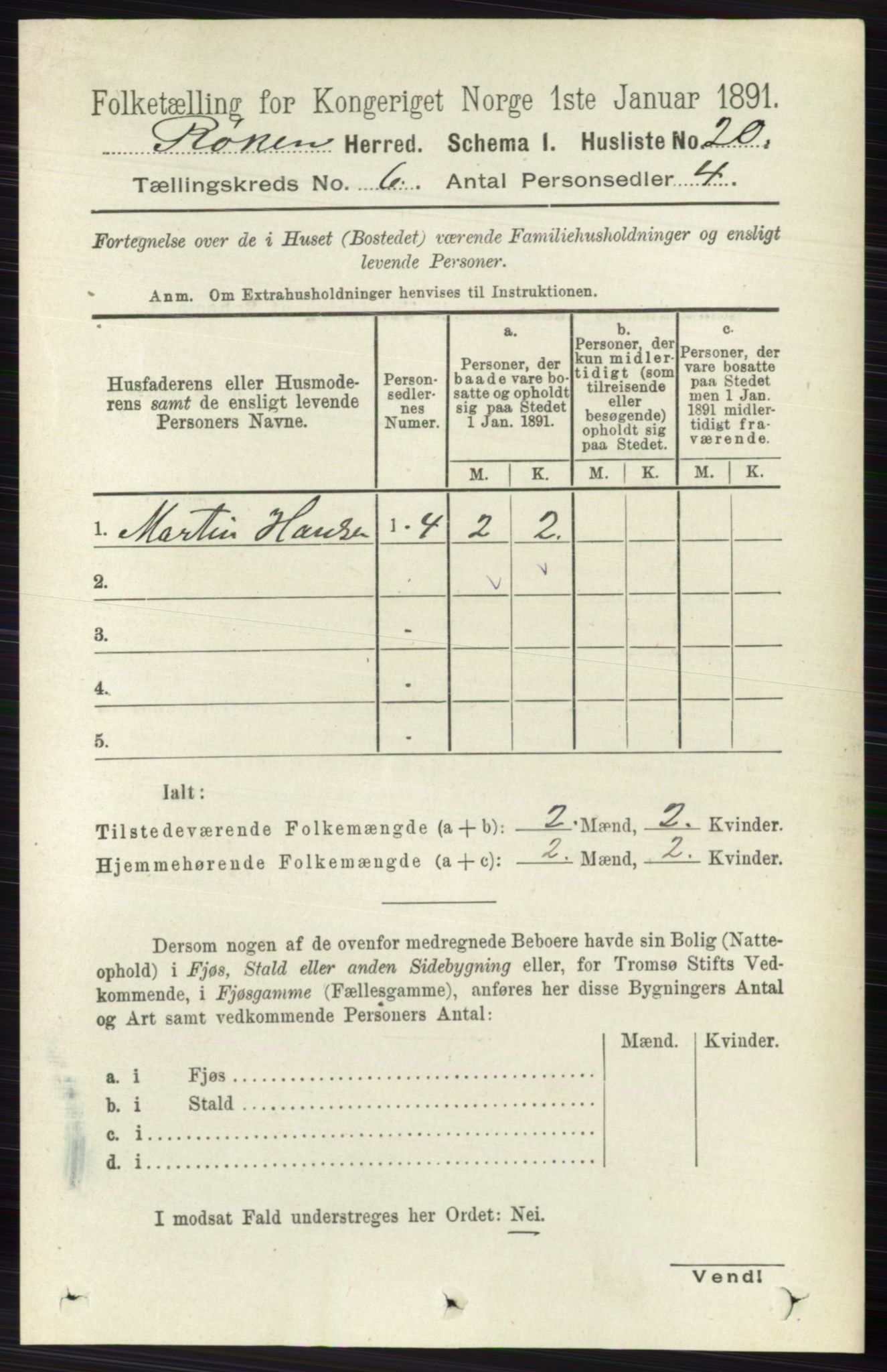 RA, 1891 census for 0627 Røyken, 1891, p. 3562