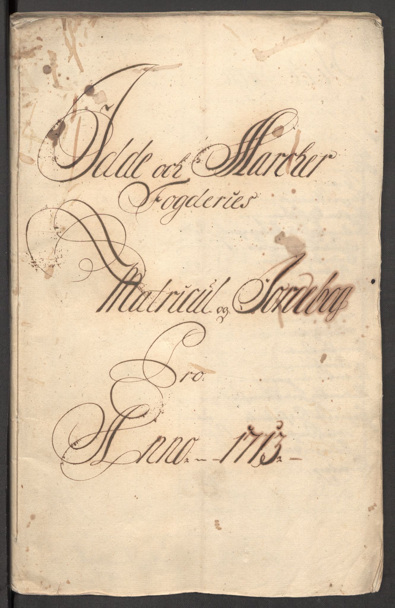 Rentekammeret inntil 1814, Reviderte regnskaper, Fogderegnskap, RA/EA-4092/R01/L0022: Fogderegnskap Idd og Marker, 1713-1714, p. 23