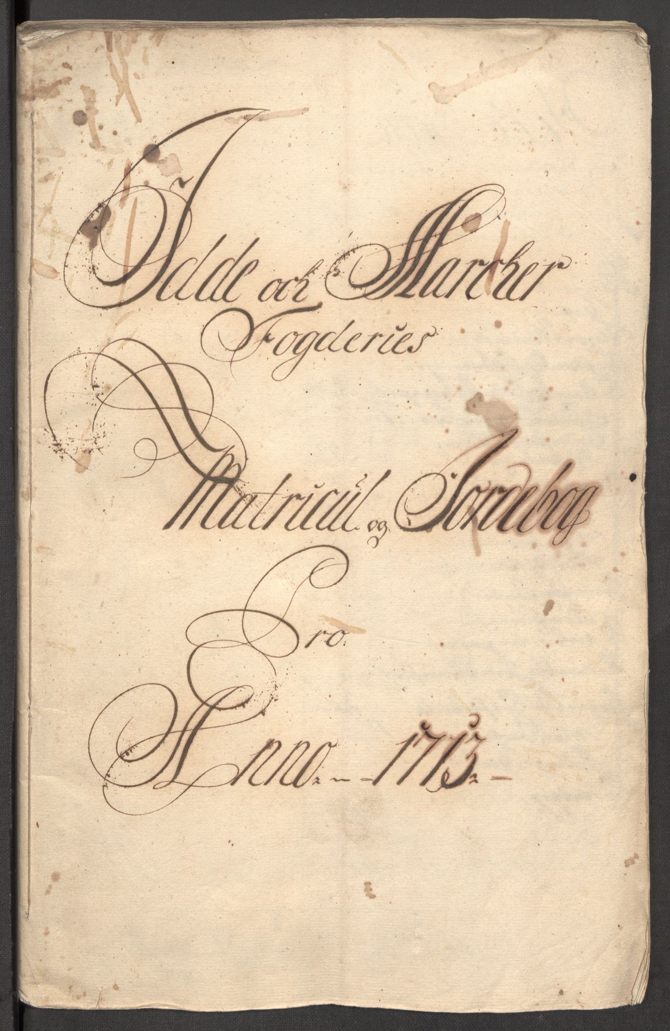 Rentekammeret inntil 1814, Reviderte regnskaper, Fogderegnskap, AV/RA-EA-4092/R01/L0022: Fogderegnskap Idd og Marker, 1713-1714, p. 23