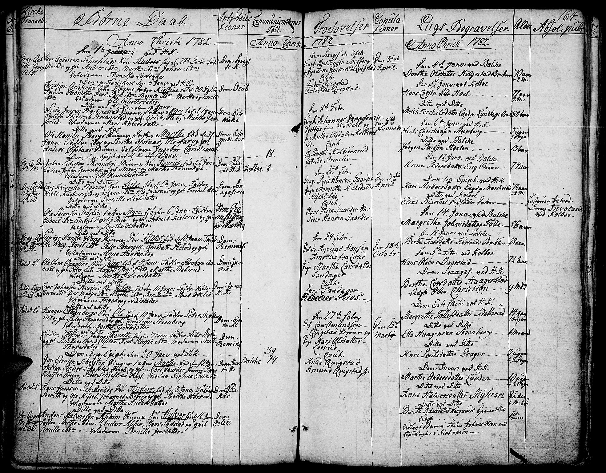 Toten prestekontor, SAH/PREST-102/H/Ha/Haa/L0006: Parish register (official) no. 6, 1773-1793, p. 164