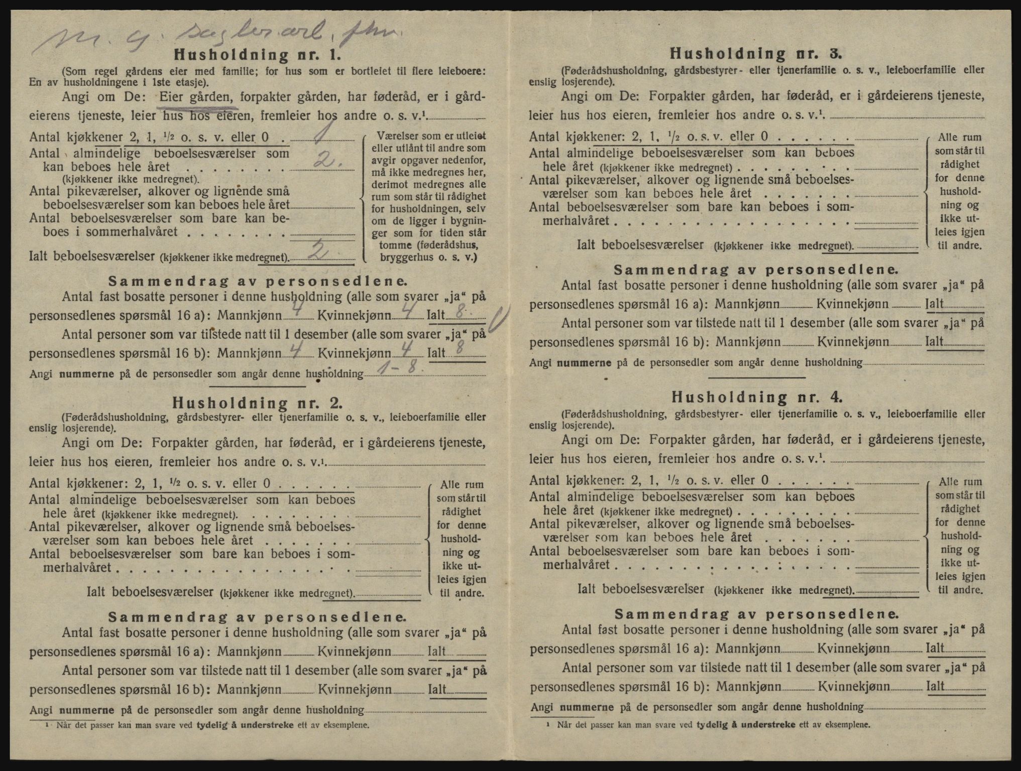 SAO, 1920 census for Glemmen, 1920, p. 602