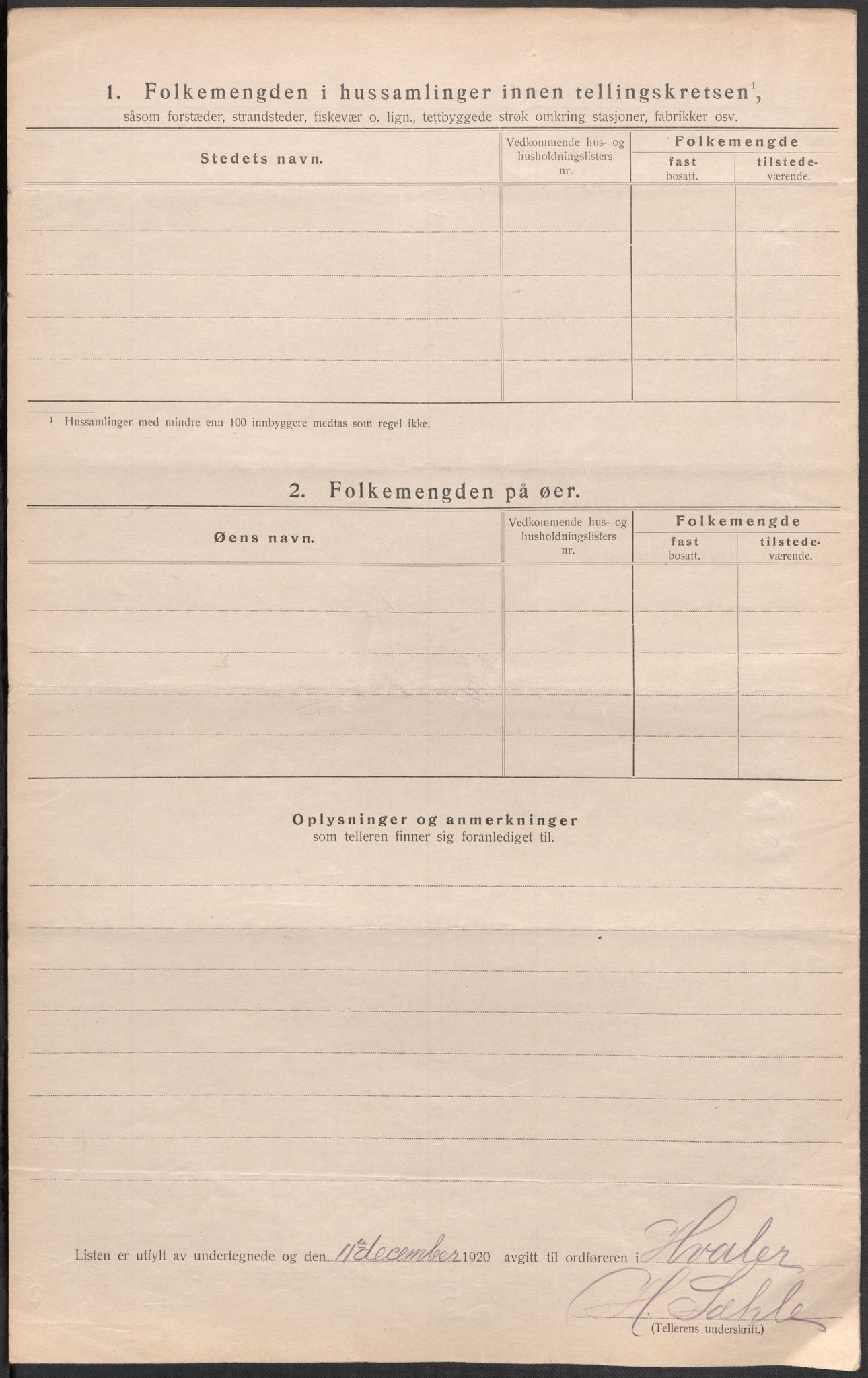 SAO, 1920 census for Hvaler, 1920, p. 36