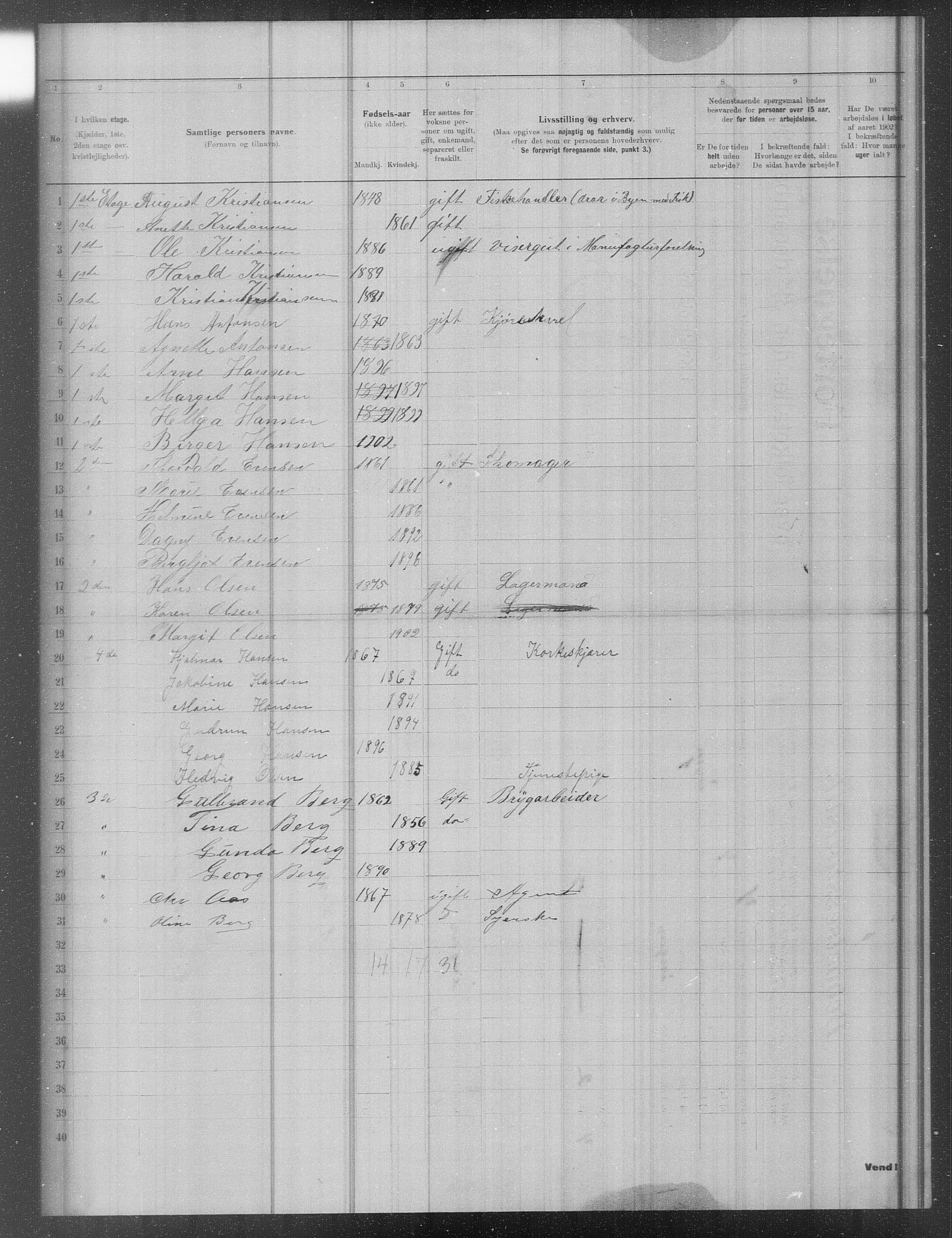 OBA, Municipal Census 1902 for Kristiania, 1902, p. 13135