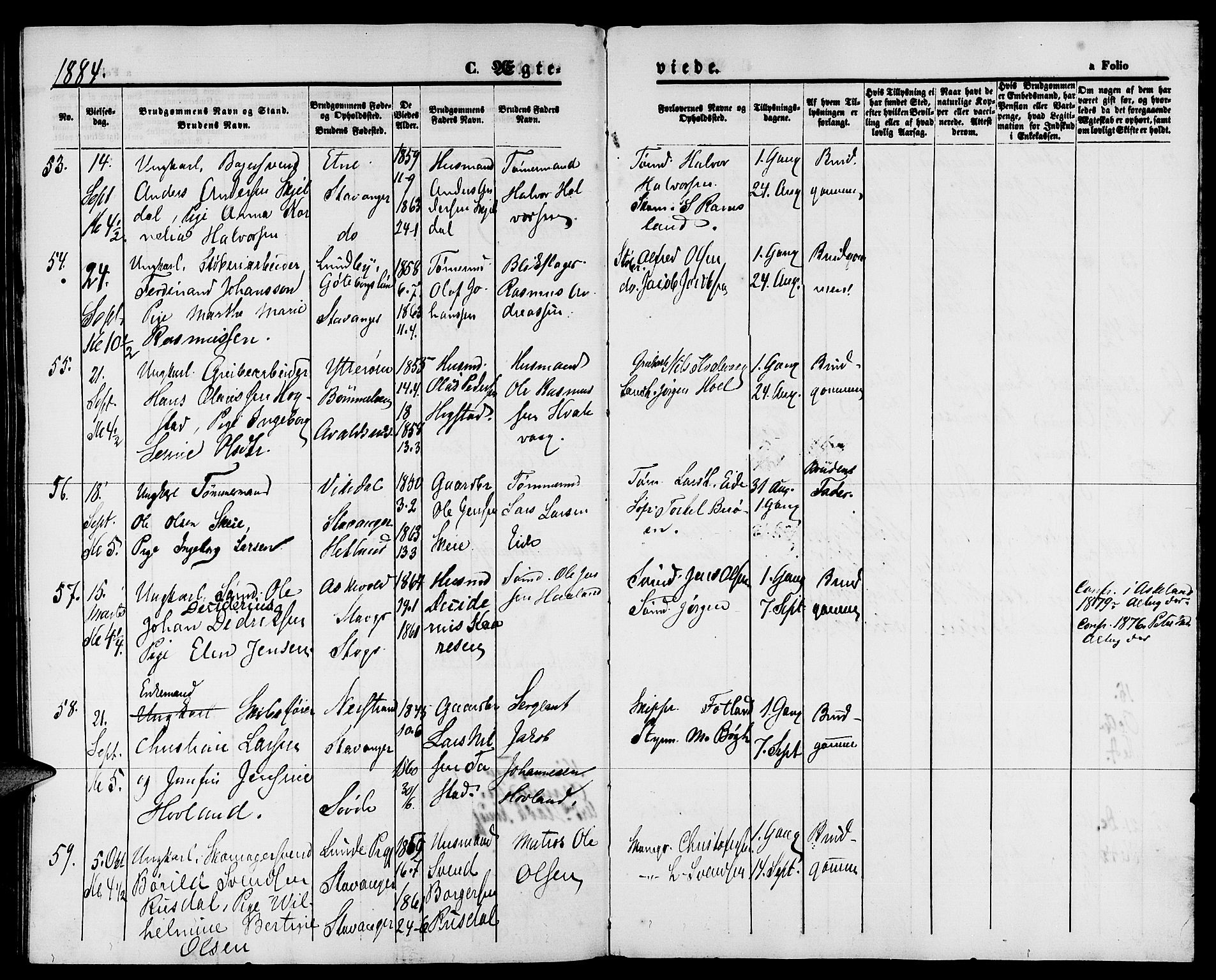 St. Petri sokneprestkontor, AV/SAST-A-101813/001/30/30BB/L0003: Parish register (copy) no. B 3, 1873-1885