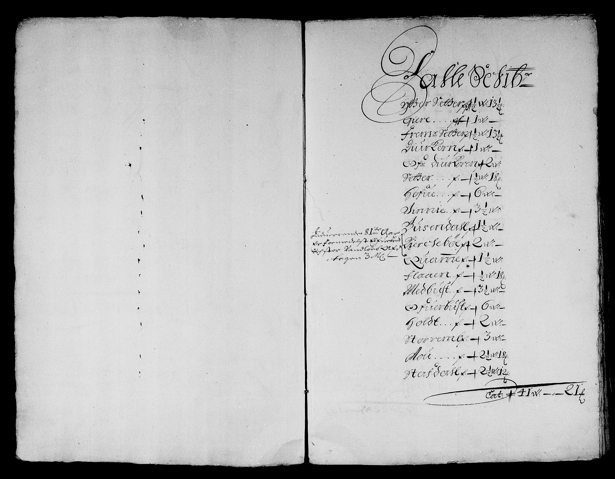 Rentekammeret inntil 1814, Reviderte regnskaper, Stiftamtstueregnskaper, Bergen stiftamt, AV/RA-EA-6043/R/Rc/L0061: Bergen stiftamt, 1681