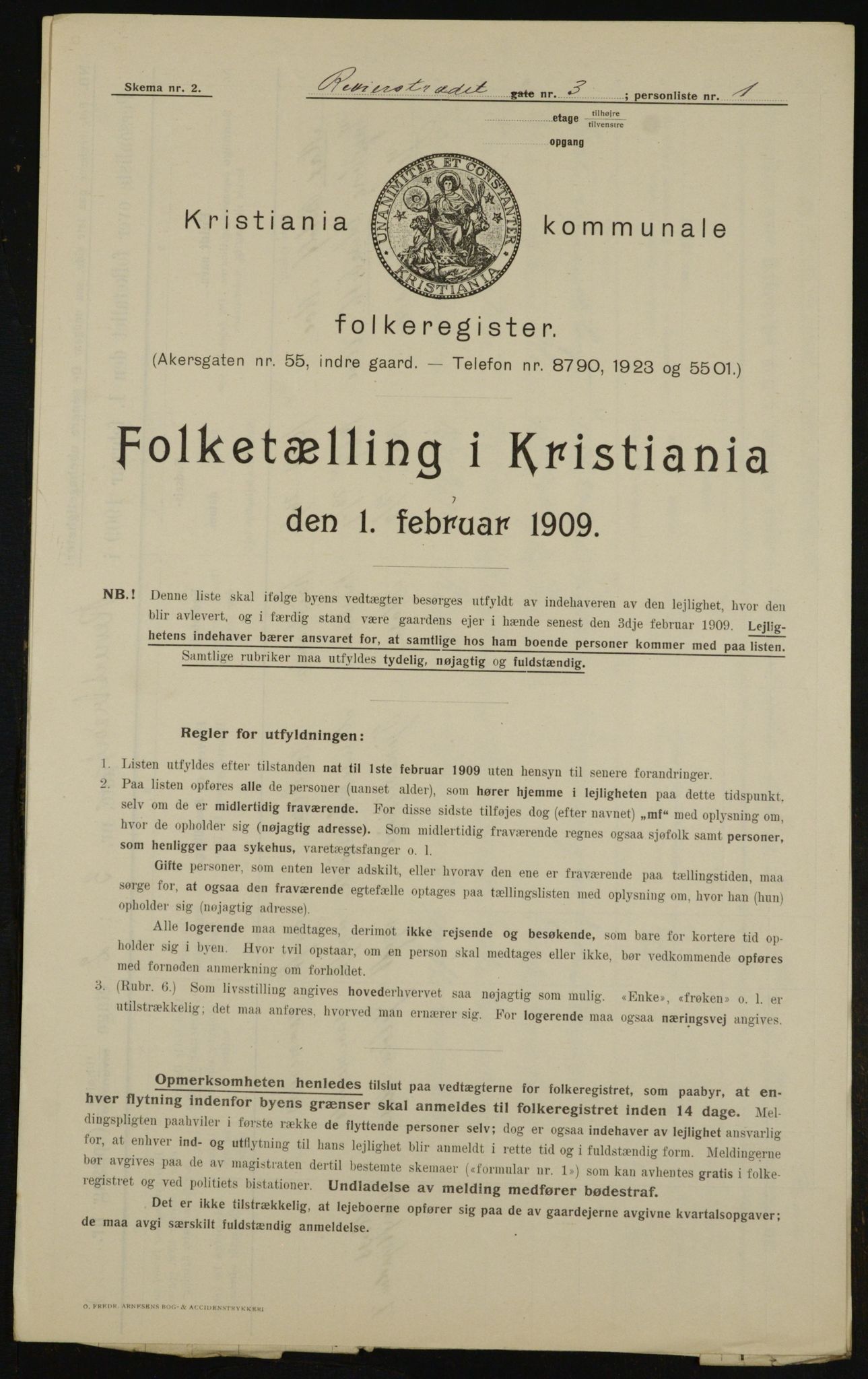 OBA, Municipal Census 1909 for Kristiania, 1909, p. 75138