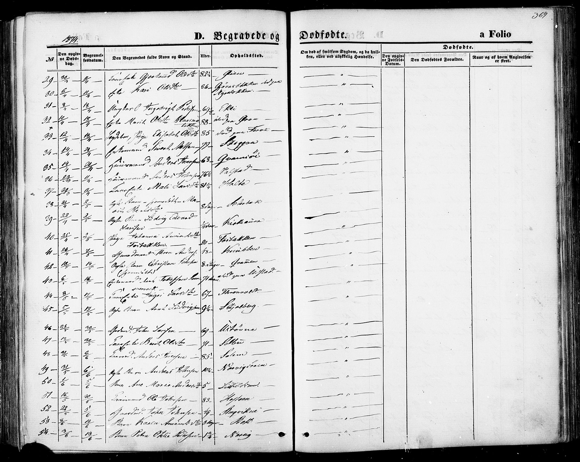 Ministerialprotokoller, klokkerbøker og fødselsregistre - Sør-Trøndelag, AV/SAT-A-1456/668/L0807: Parish register (official) no. 668A07, 1870-1880, p. 369